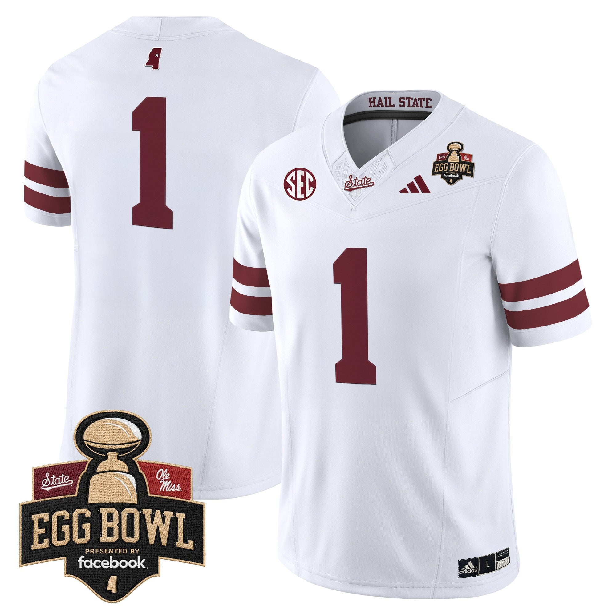 Men's Mississippi State Bulldogs 2025 Egg Bowl Vapor Limited Jersey - All Stitched