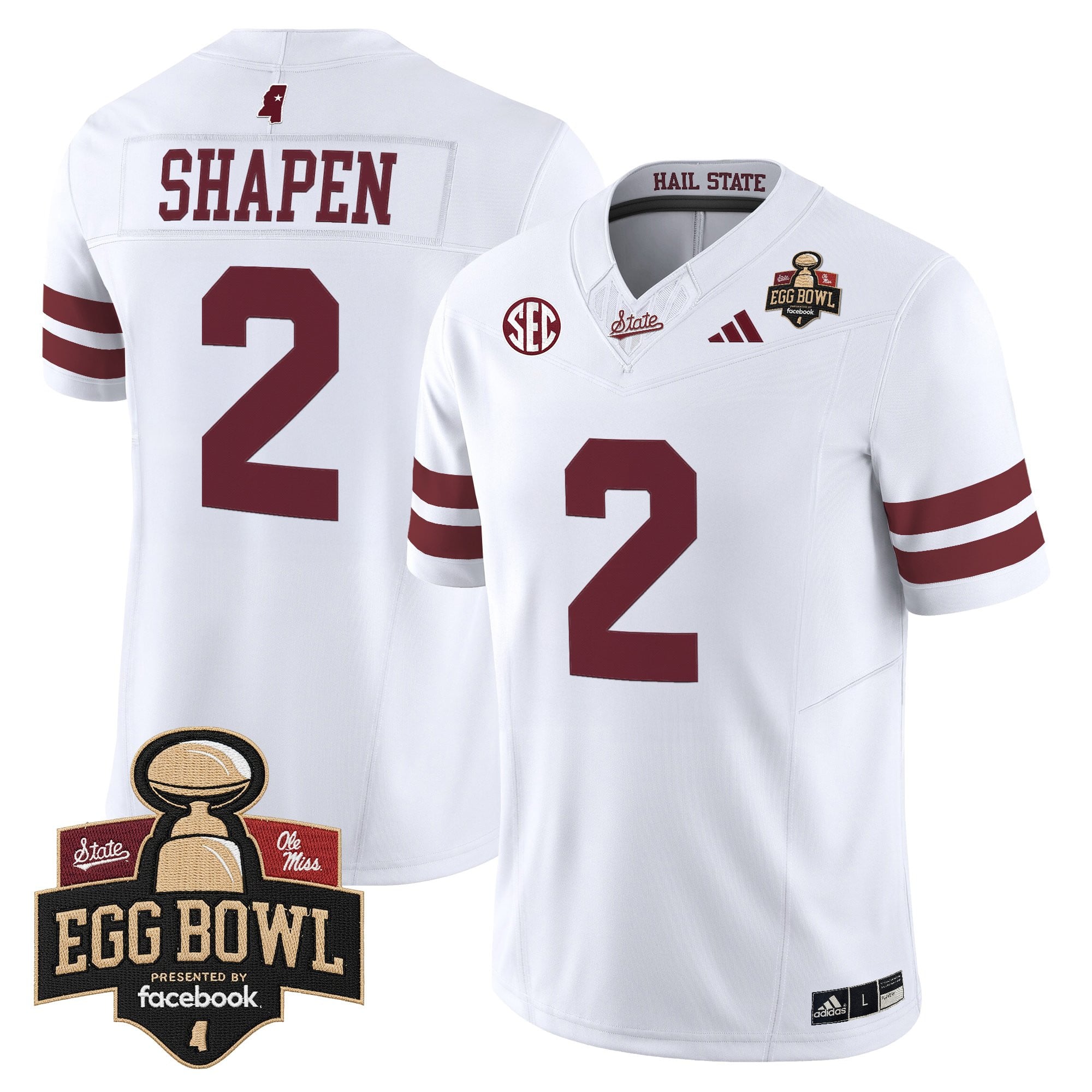 Men's Mississippi State Bulldogs 2025 Egg Bowl Vapor Limited Jersey - All Stitched