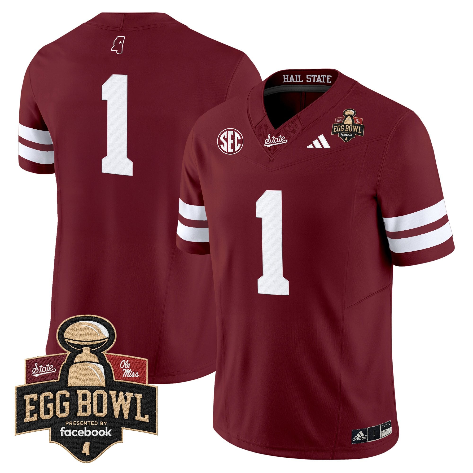 Men's Mississippi State Bulldogs 2025 Egg Bowl Vapor Limited Jersey - All Stitched