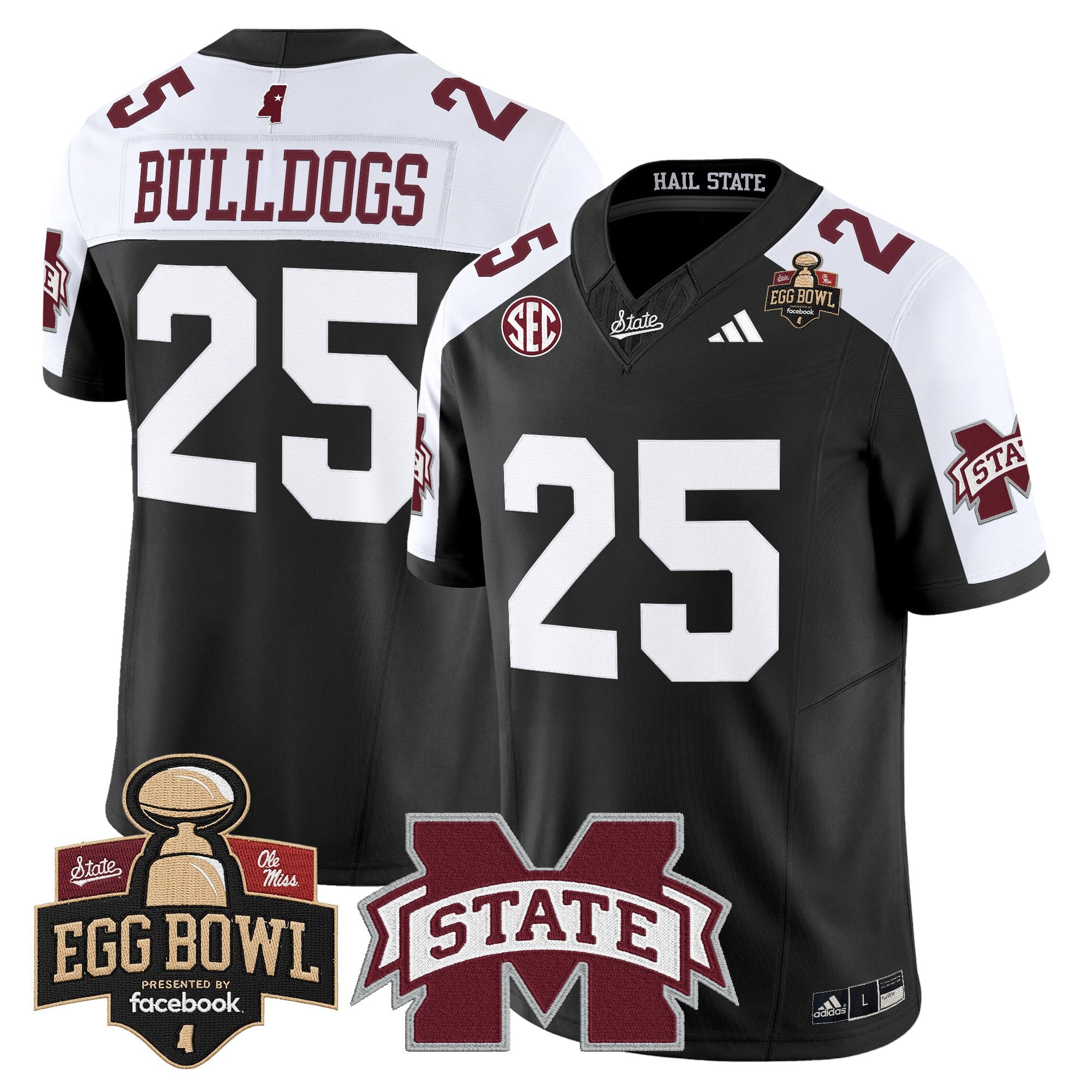 Men's Mississippi State Bulldogs 2025 Egg Bowl Vapor Limited Jersey - All Stitched
