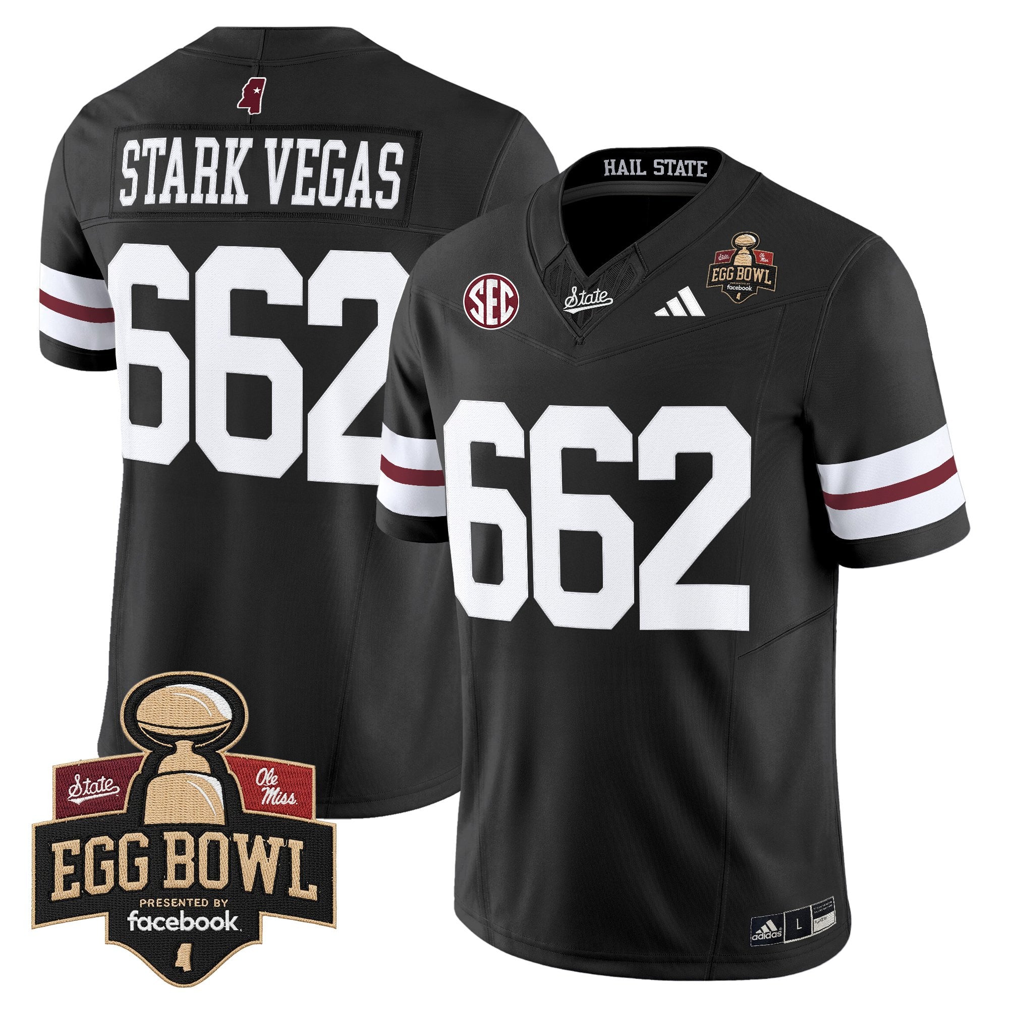 Men's Mississippi State Bulldogs 2025 Egg Bowl Vapor Limited Jersey - All Stitched