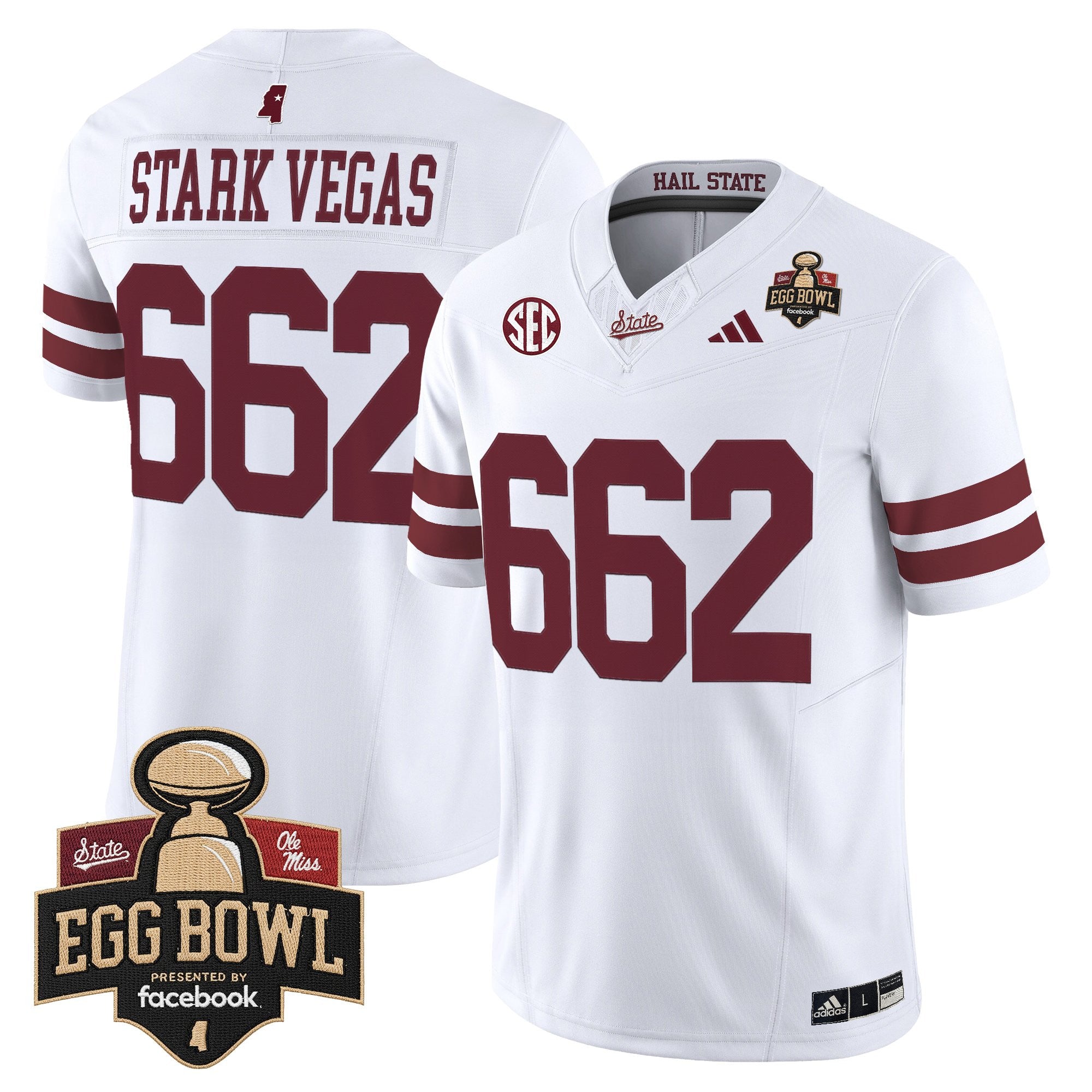 Men's Mississippi State Bulldogs 2025 Egg Bowl Vapor Limited Jersey - All Stitched