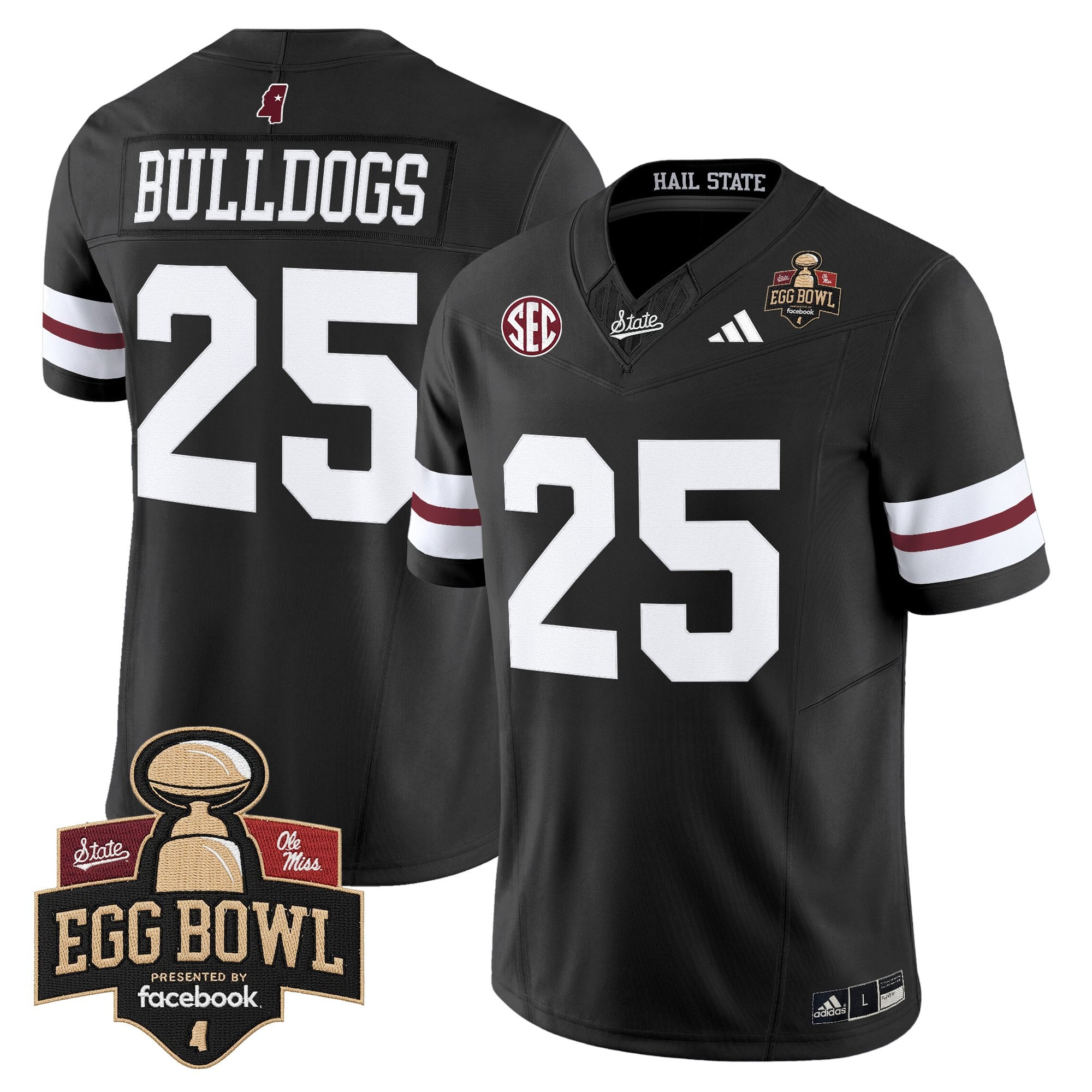 Men's Mississippi State Bulldogs 2025 Egg Bowl Vapor Limited Jersey - All Stitched