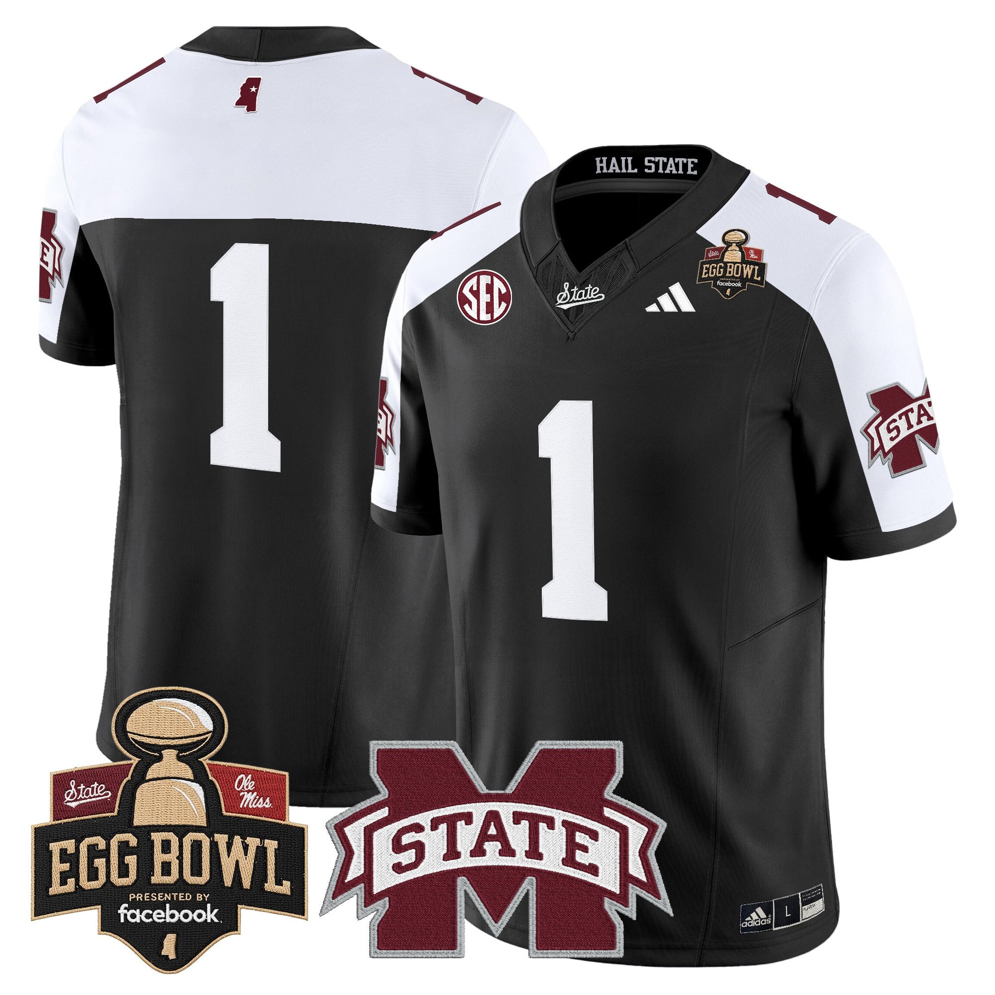 Men's Mississippi State Bulldogs 2025 Egg Bowl Vapor Limited Jersey - All Stitched