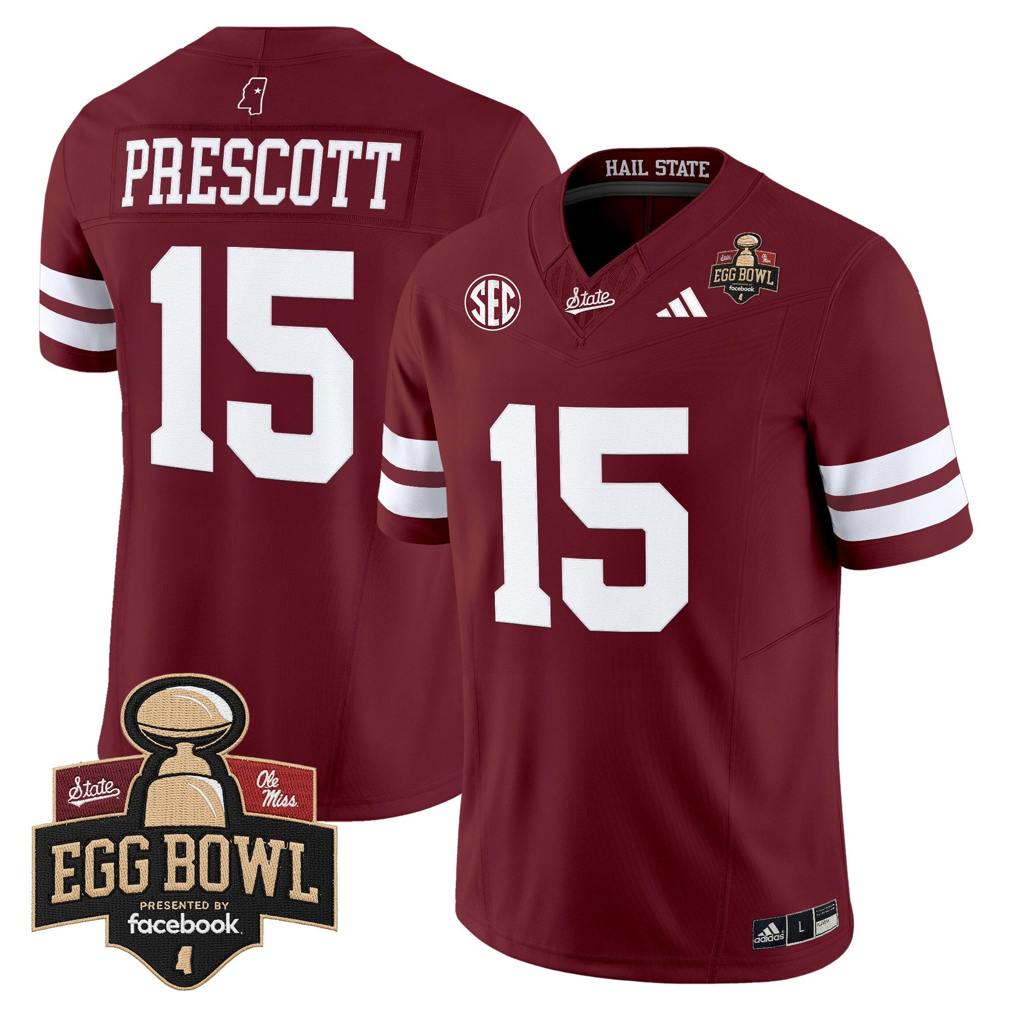 Men's Mississippi State Bulldogs 2025 Egg Bowl Vapor Limited Jersey - All Stitched