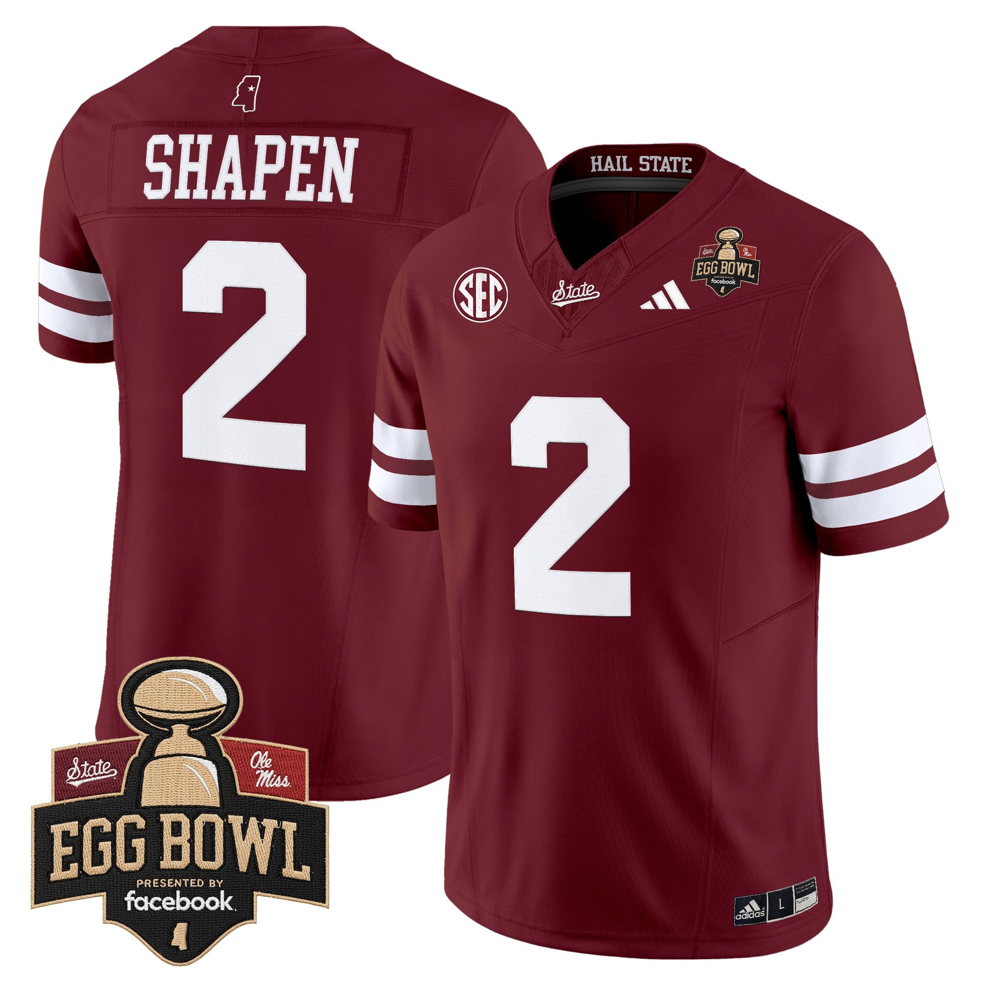 Men's Mississippi State Bulldogs 2025 Egg Bowl Vapor Limited Jersey - All Stitched