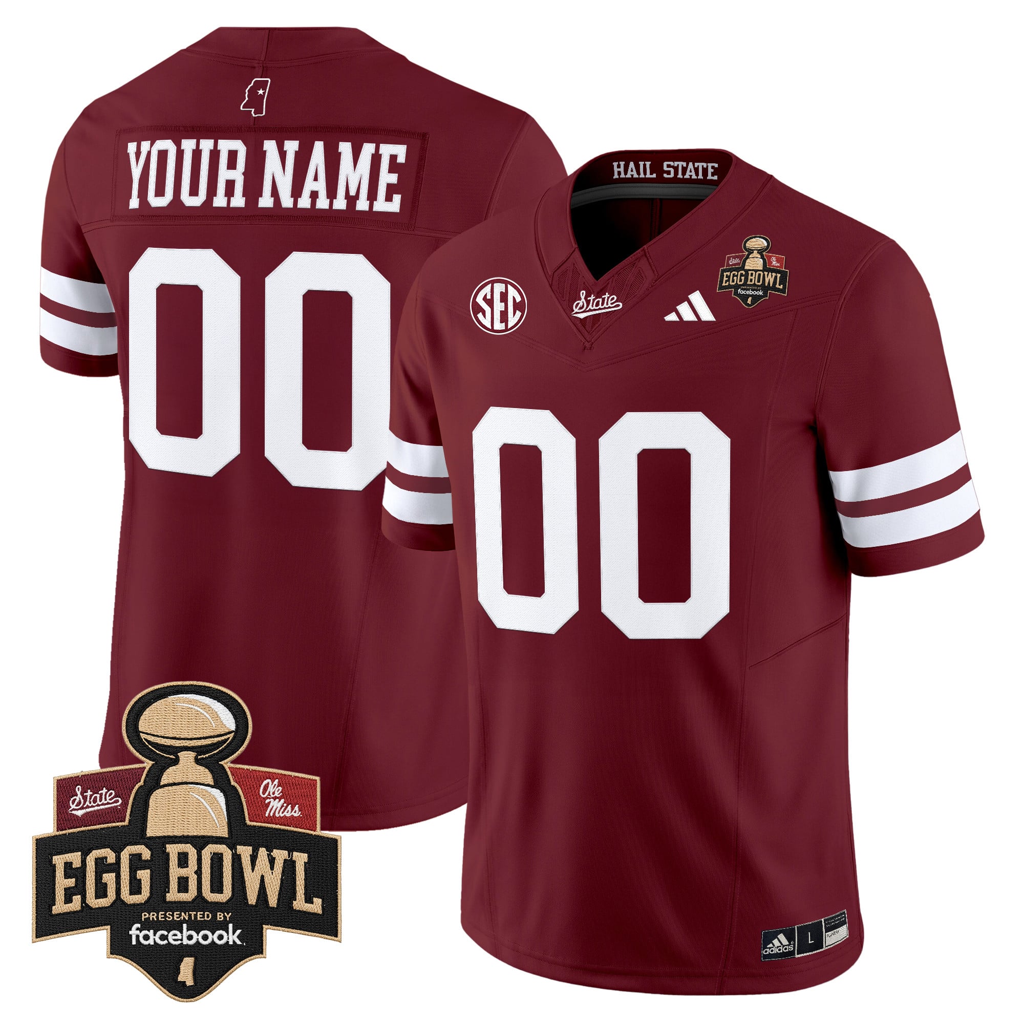 Mississippi State Bulldogs 2025 Egg Bowl Vapor Limited Custom Jersey - All Stitched