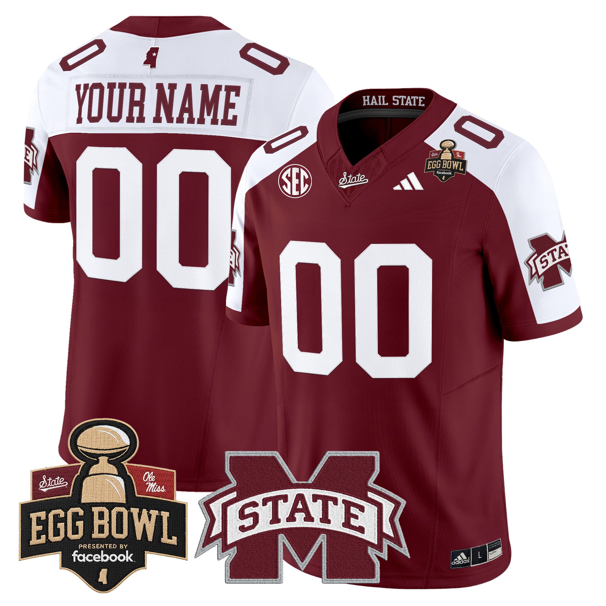 Mississippi State Bulldogs 2025 Egg Bowl Vapor Limited Custom Jersey - All Stitched