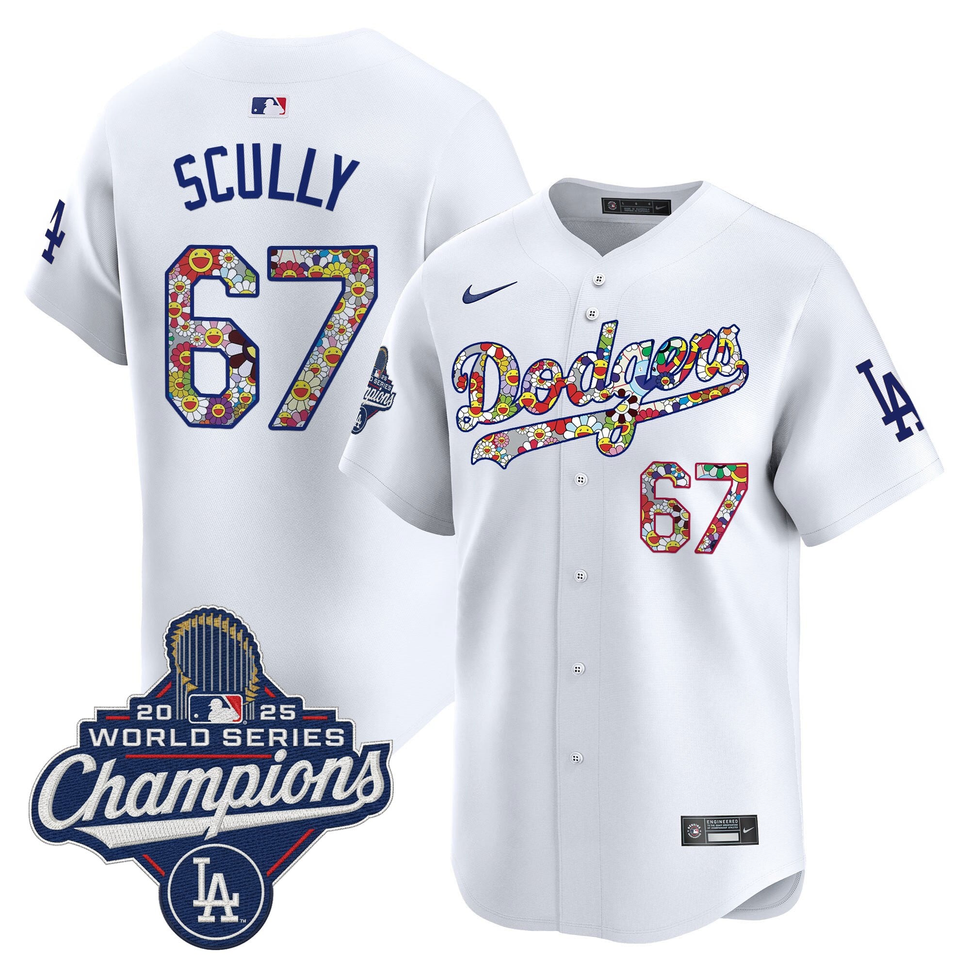 Men's Dodgers 2025 World Series Champions x Takashi Murakami Vapor Premier Limited Jersey - Stitched