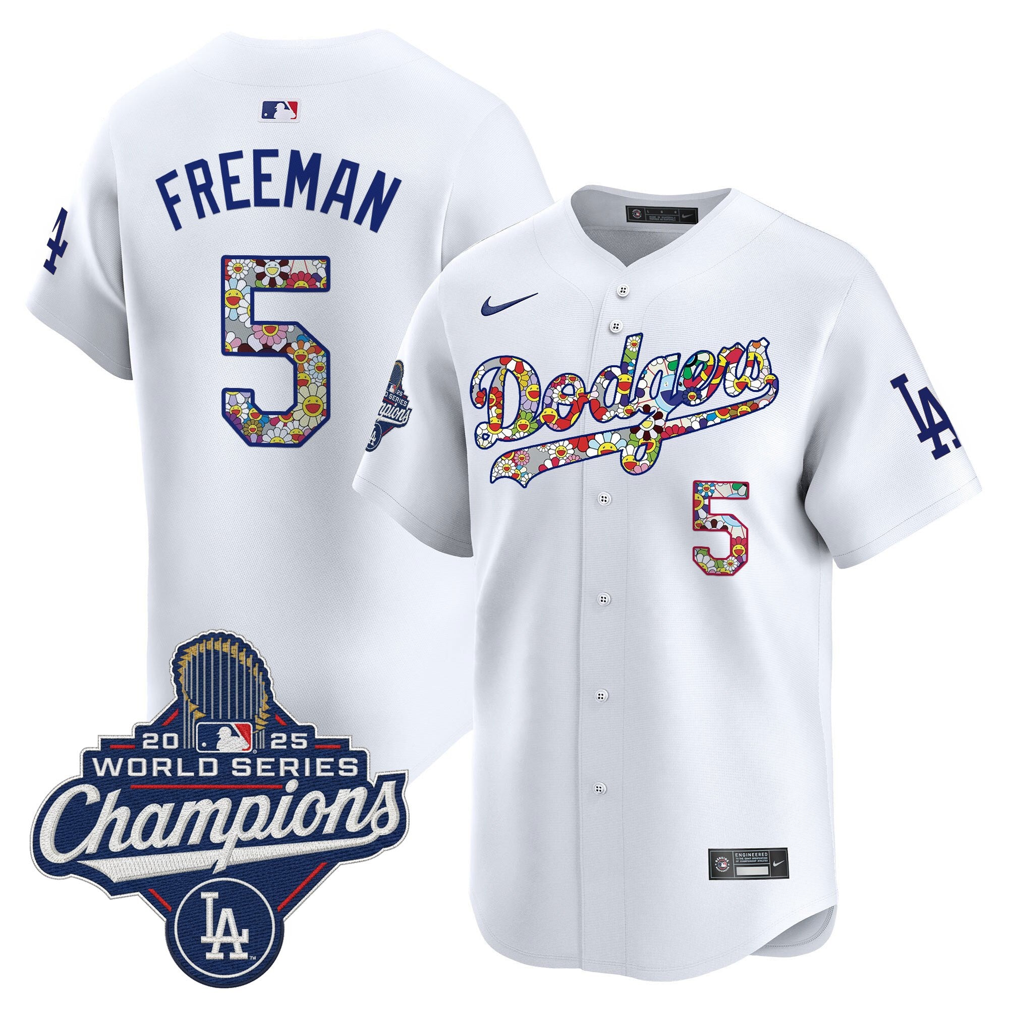 Men's Dodgers 2025 World Series Champions x Takashi Murakami Vapor Premier Limited Jersey - Stitched