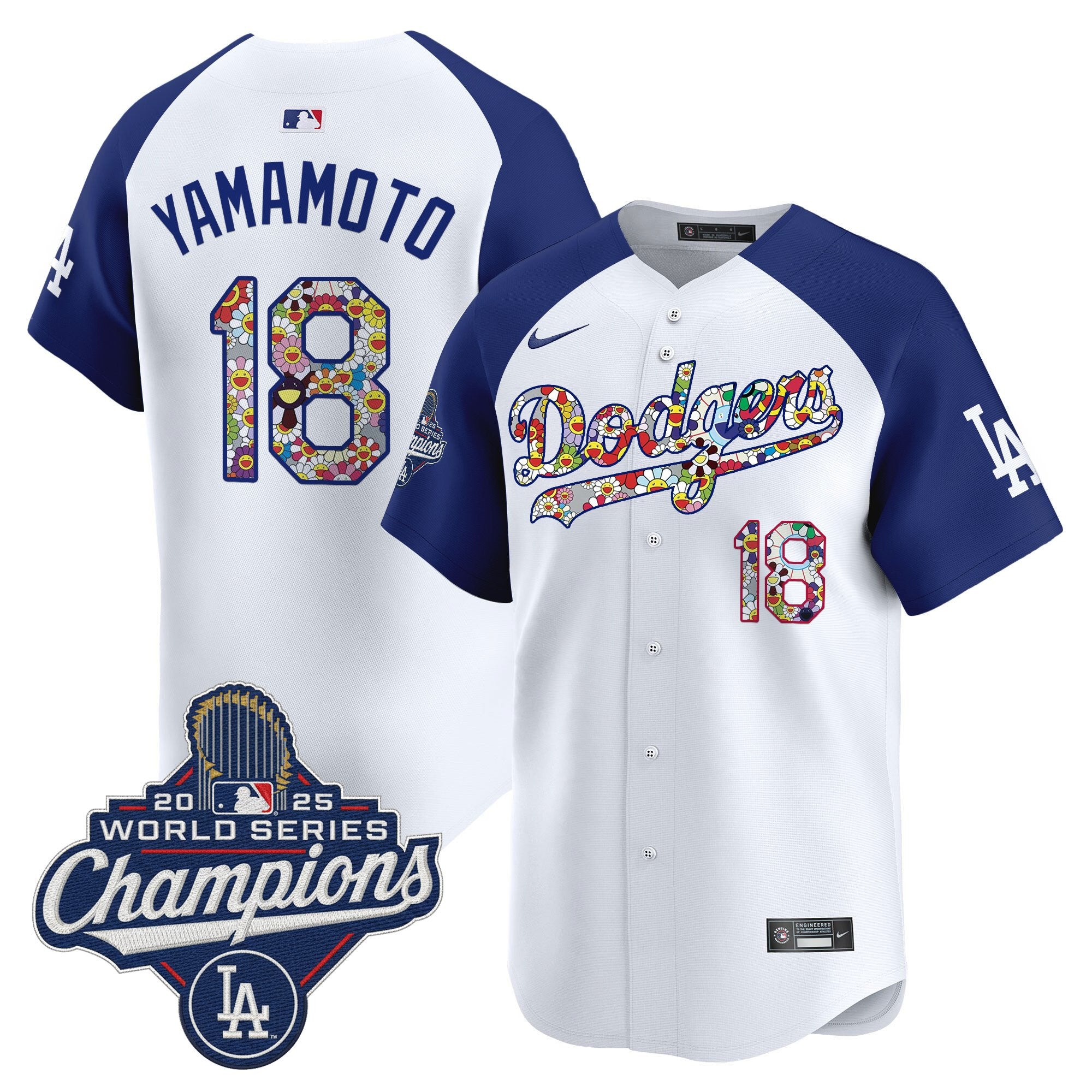 Men's Dodgers 2025 World Series Champions x Takashi Murakami Vapor Premier Limited Jersey - Stitched