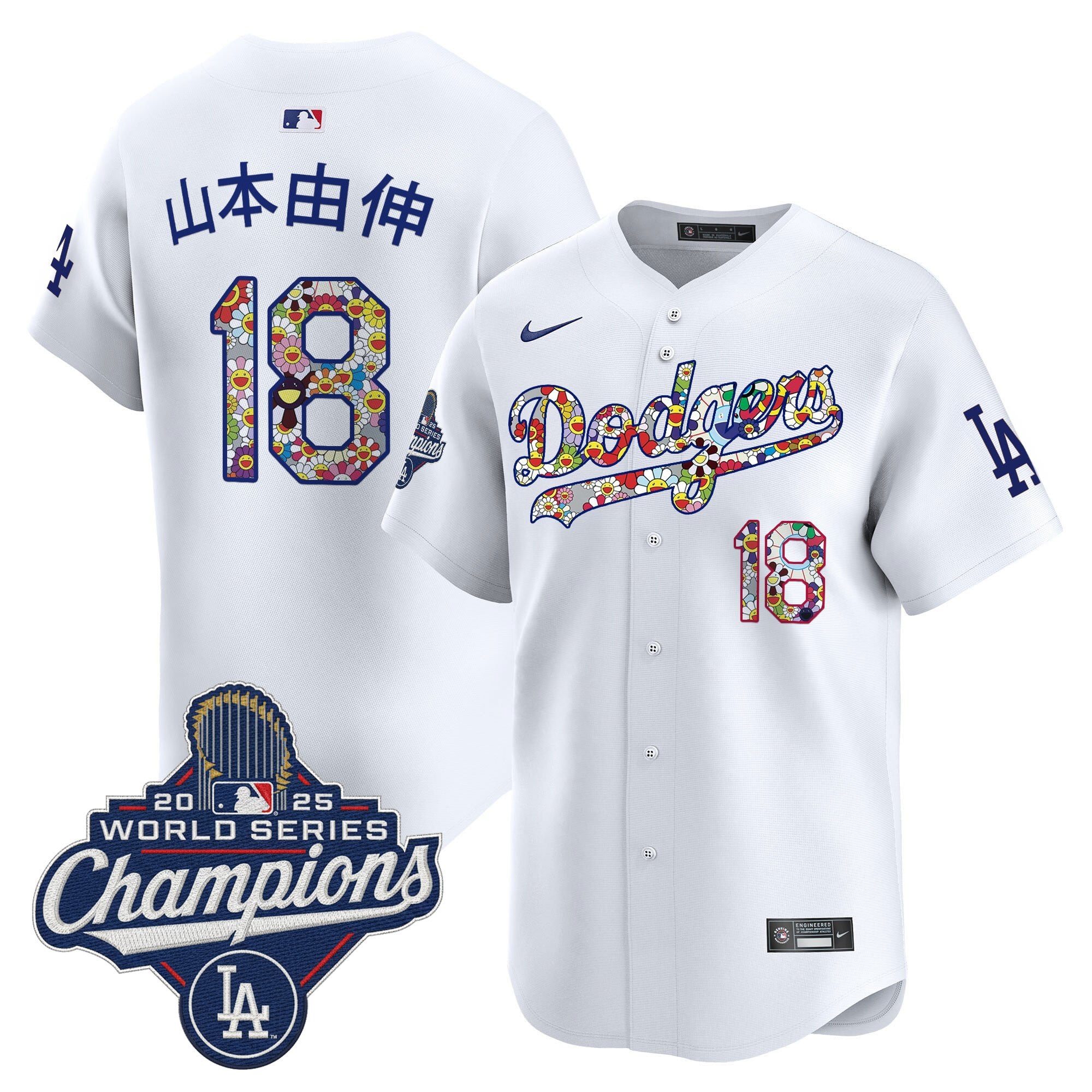 Men's Dodgers 2025 World Series Champions x Takashi Murakami Vapor Premier Limited Jersey - Stitched