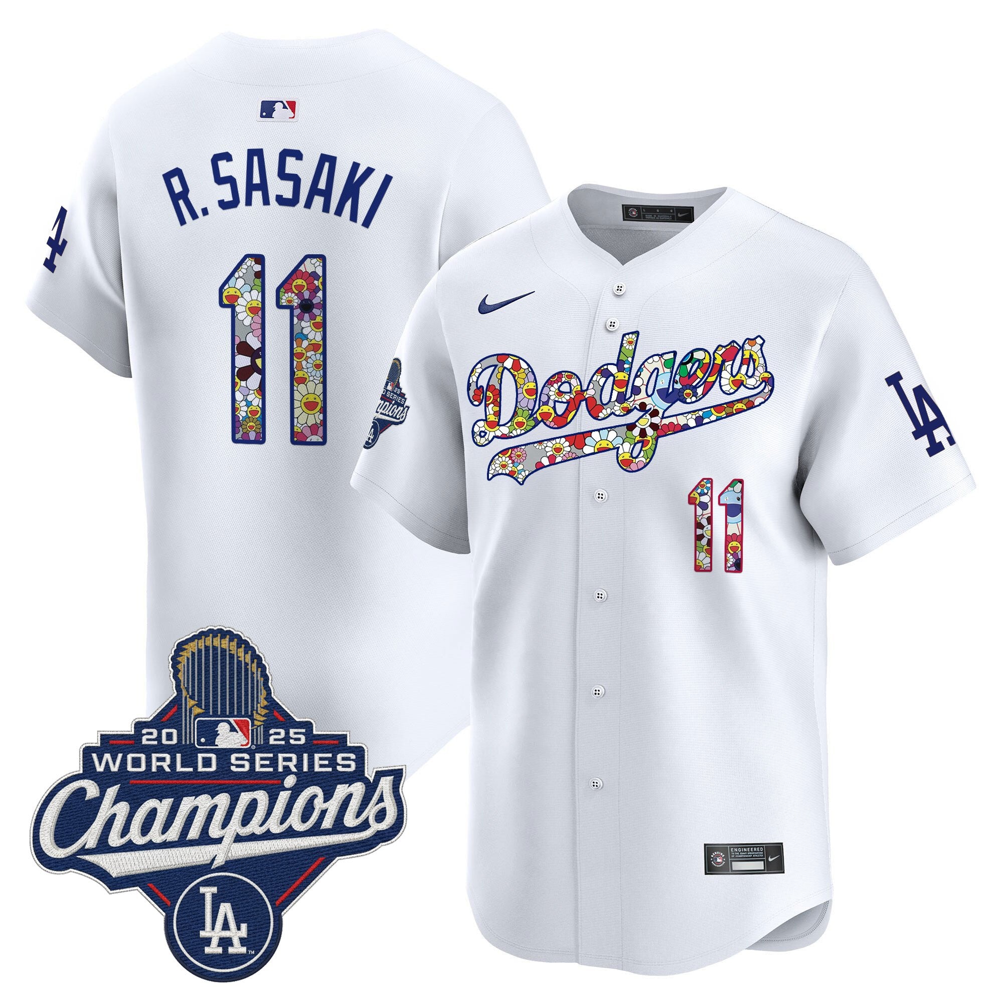 Men's Dodgers 2025 World Series Champions x Takashi Murakami Vapor Premier Limited Jersey - Stitched