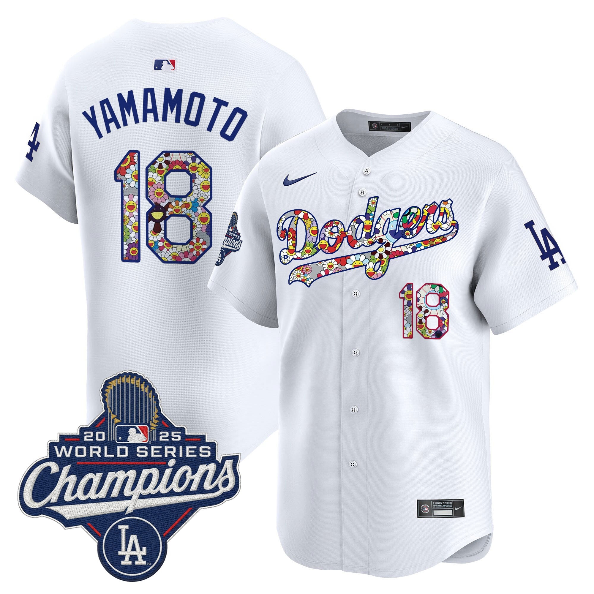 Men's Dodgers 2025 World Series Champions x Takashi Murakami Vapor Premier Limited Jersey - Stitched