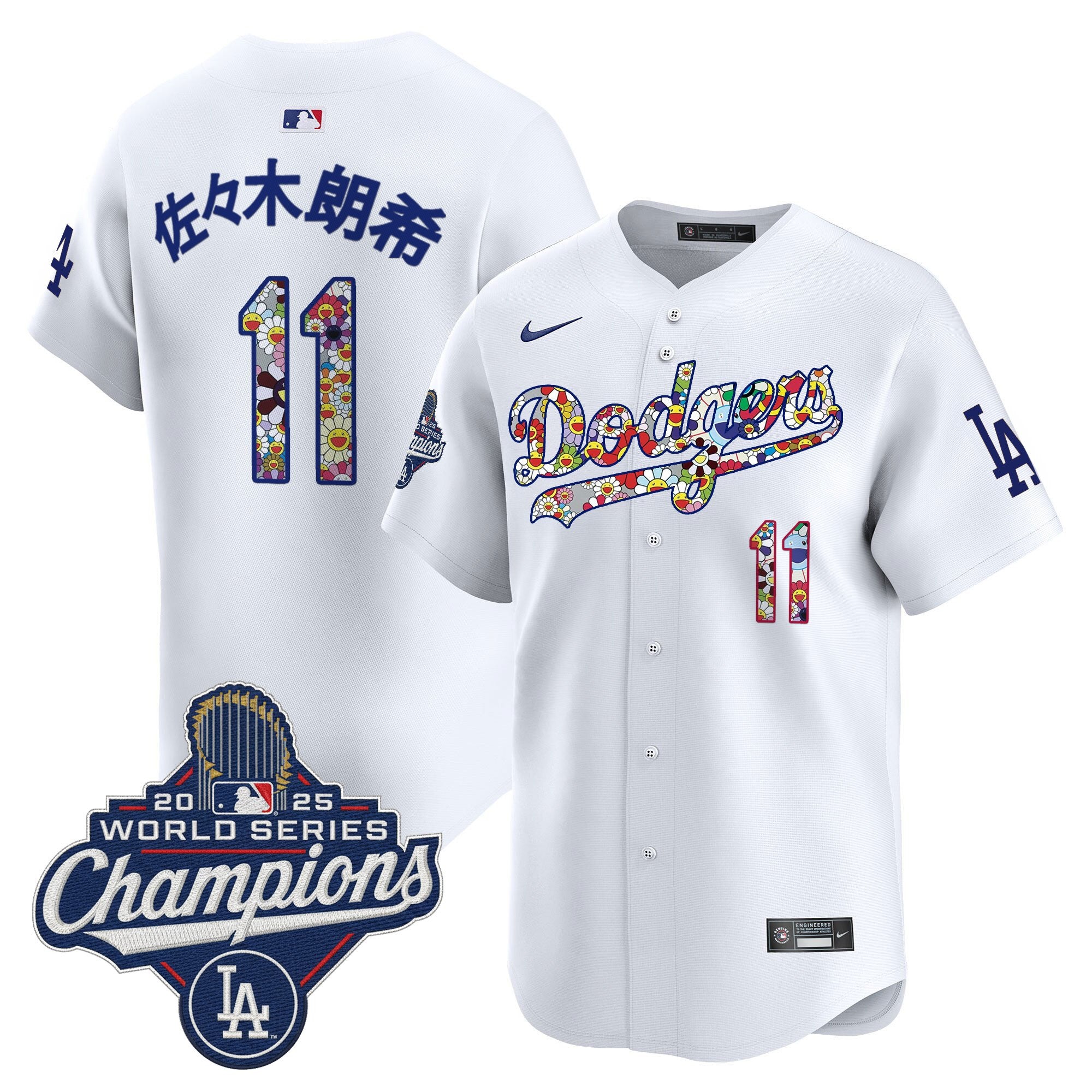 Men's Dodgers 2025 World Series Champions x Takashi Murakami Vapor Premier Limited Jersey - Stitched