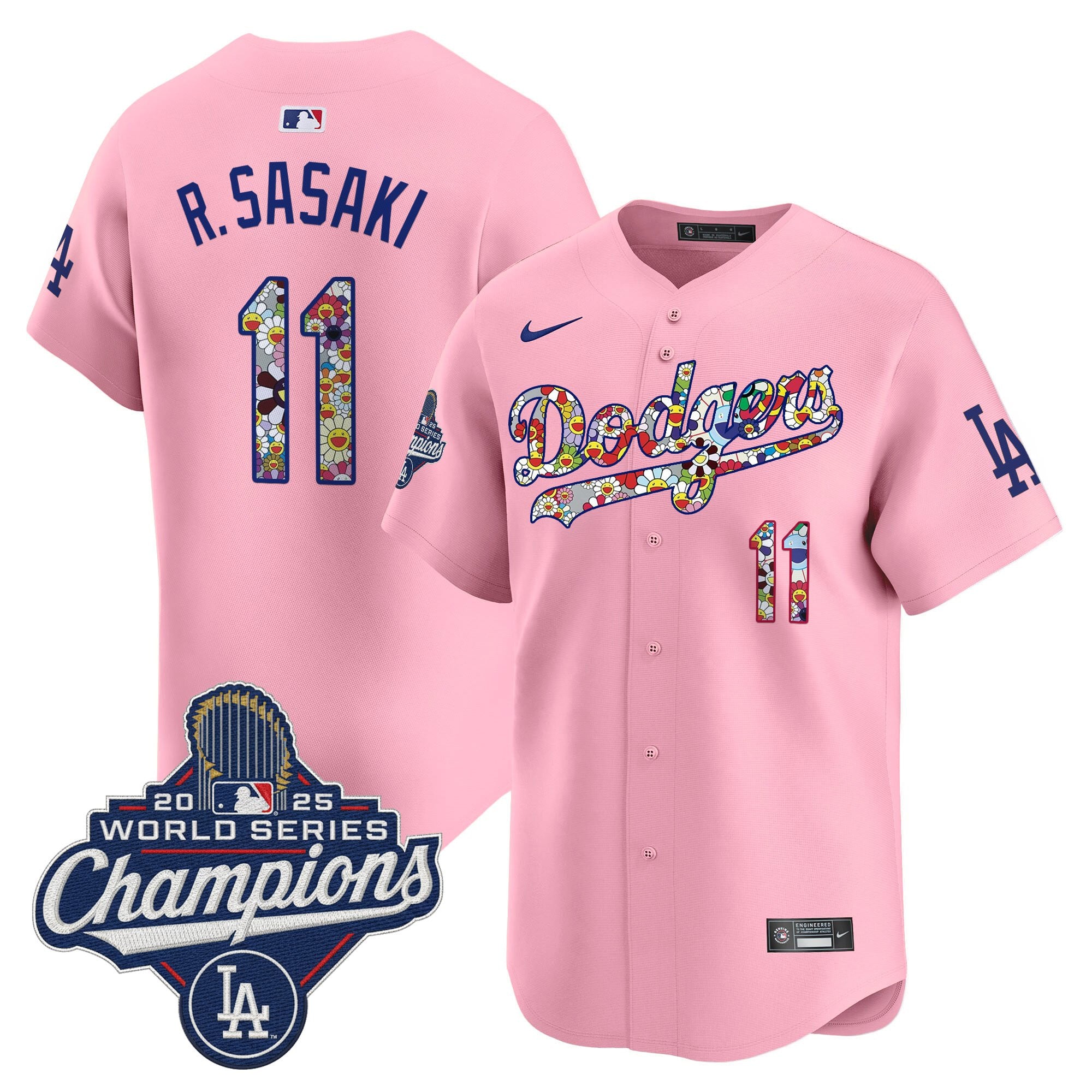 Men's Dodgers 2025 World Series Champions x Takashi Murakami Vapor Premier Limited Jersey - Stitched