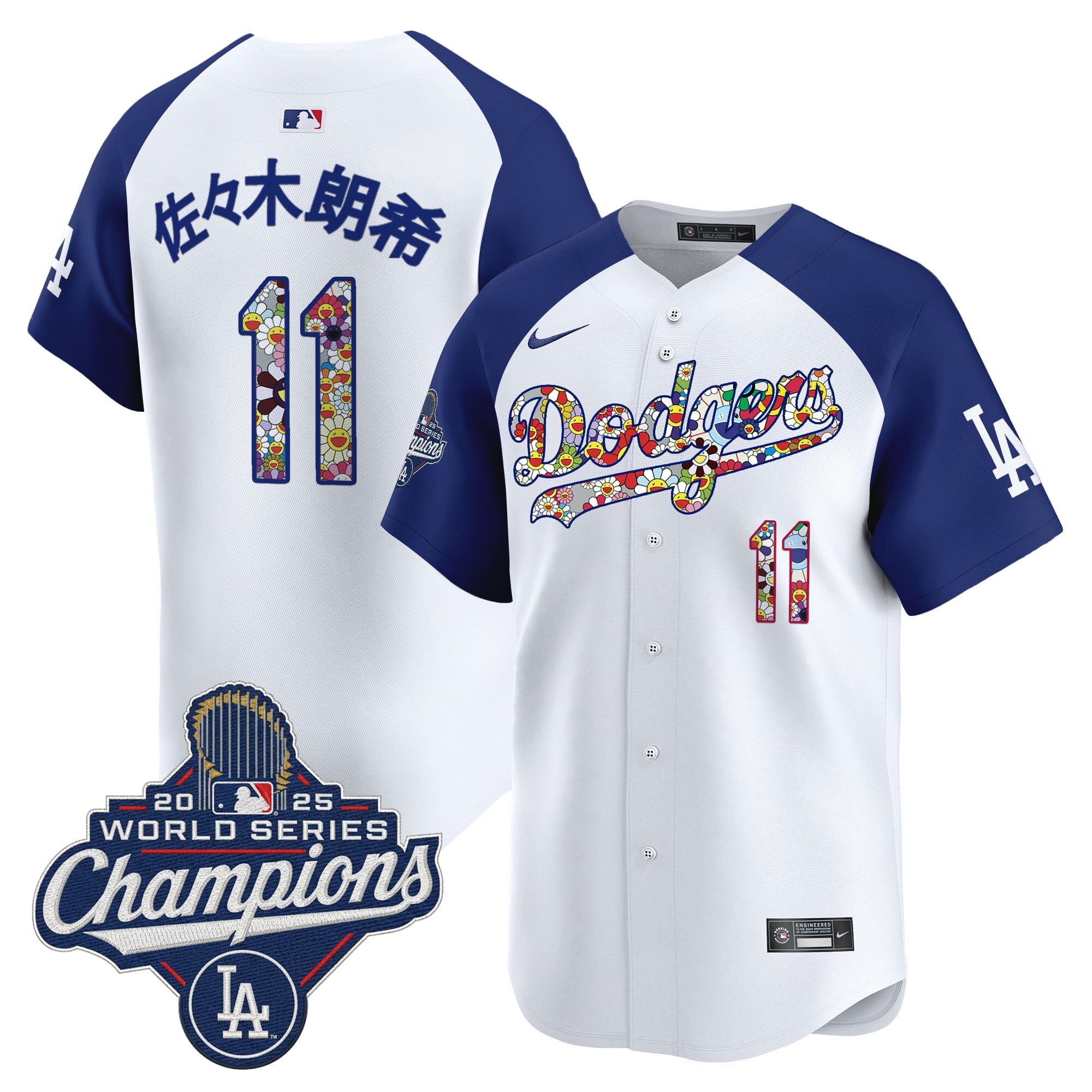 Men's Dodgers 2025 World Series Champions x Takashi Murakami Vapor Premier Limited Jersey - Stitched