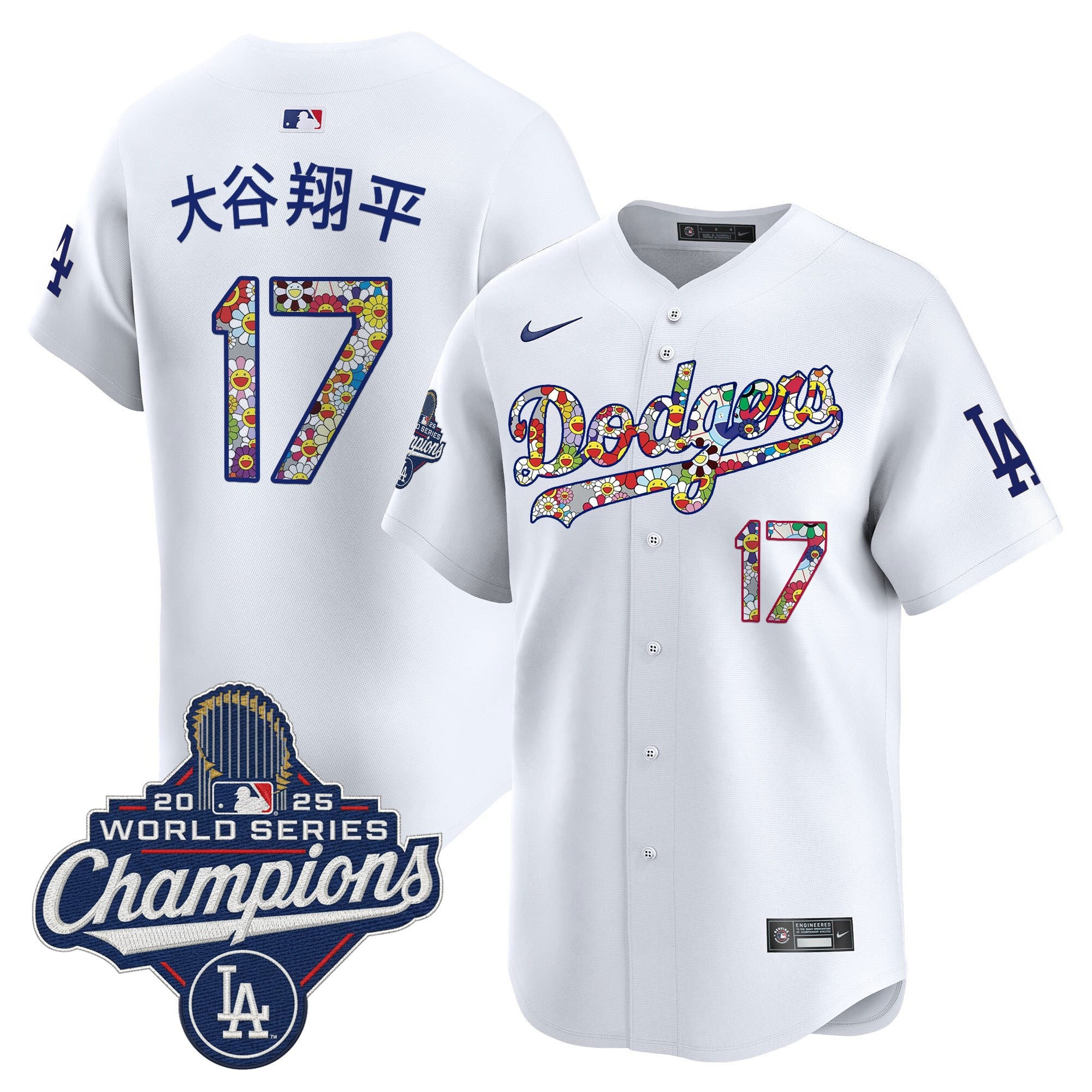 Men's Dodgers 2025 World Series Champions x Takashi Murakami Vapor Premier Limited Jersey - Stitched