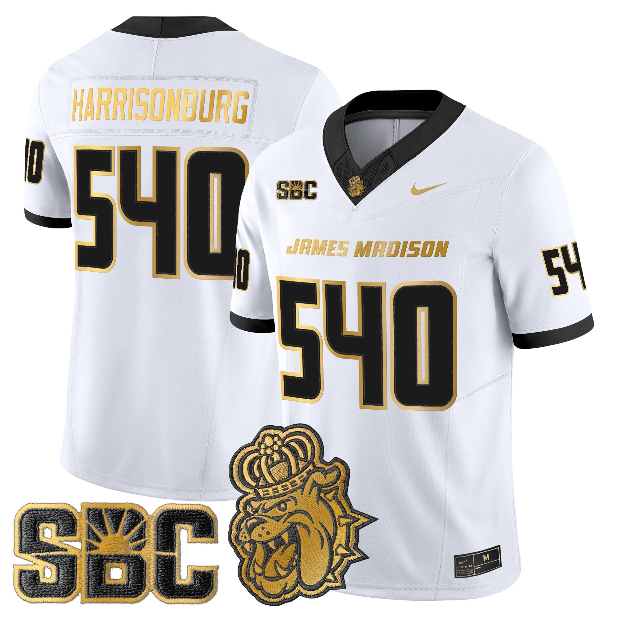 Men's James Madison Dukes 2025 Gold Vapor Limited Jersey - All Stitched