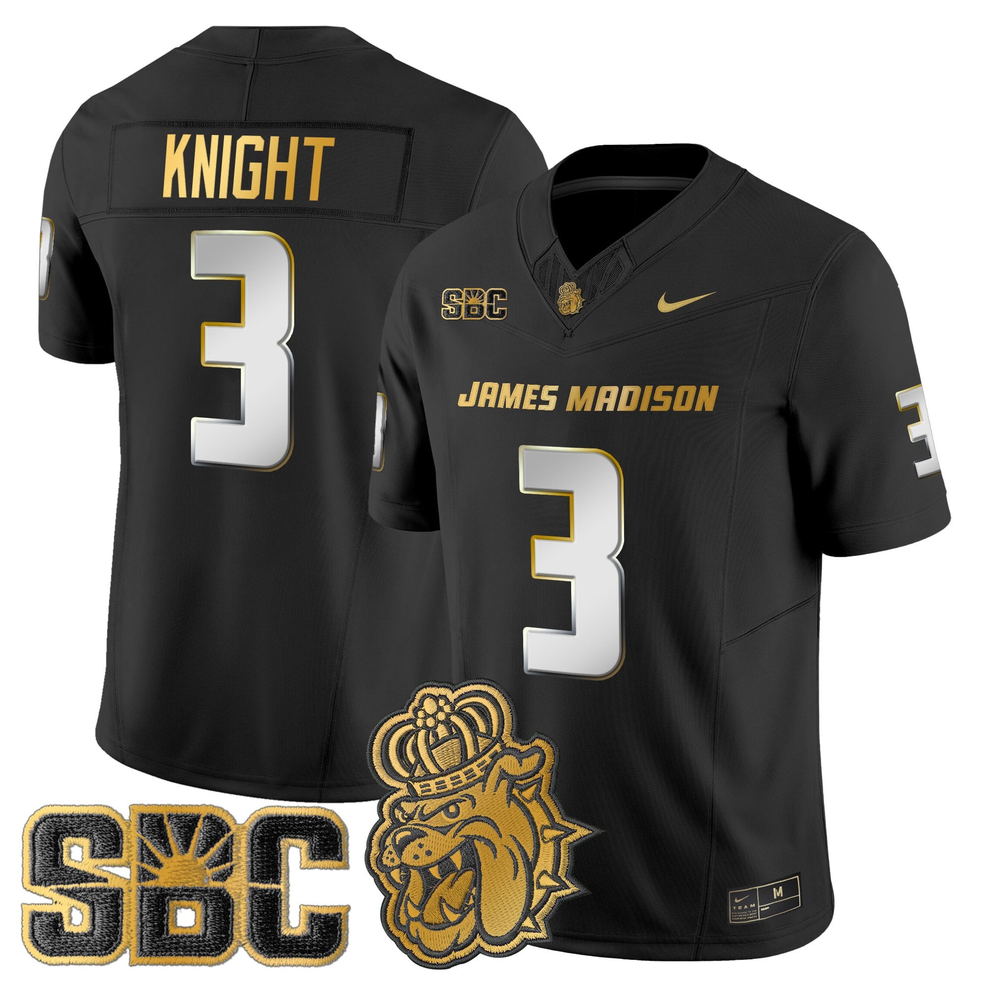 Men's James Madison Dukes 2025 Gold Vapor Limited Jersey - All Stitched