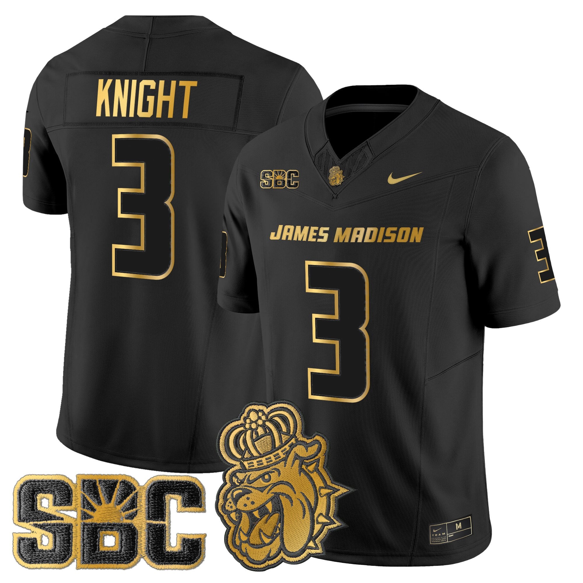 Men's James Madison Dukes 2025 Gold Vapor Limited Jersey - All Stitched