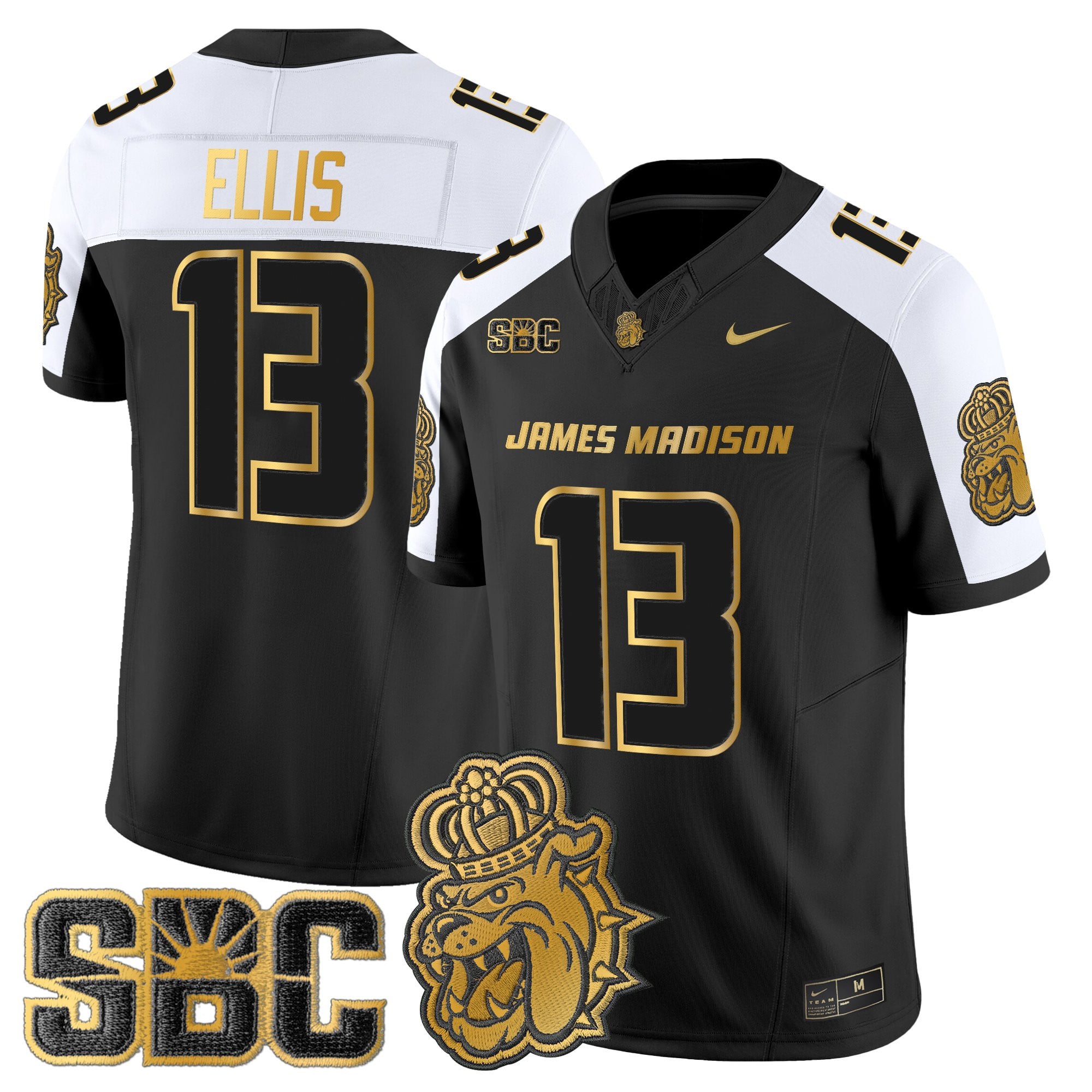 Men's James Madison Dukes 2025 Gold Vapor Limited Jersey - All Stitched