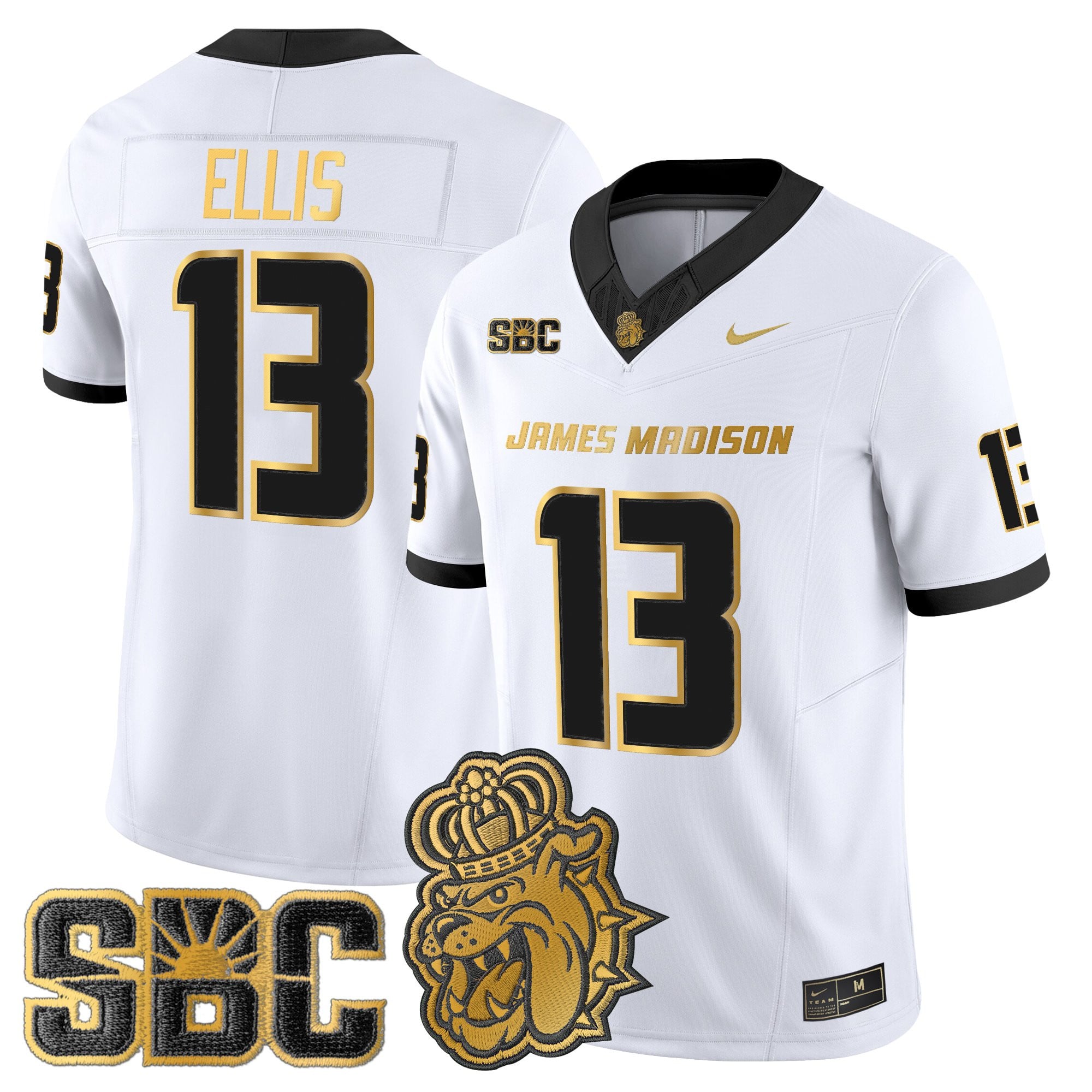 Men's James Madison Dukes 2025 Gold Vapor Limited Jersey - All Stitched