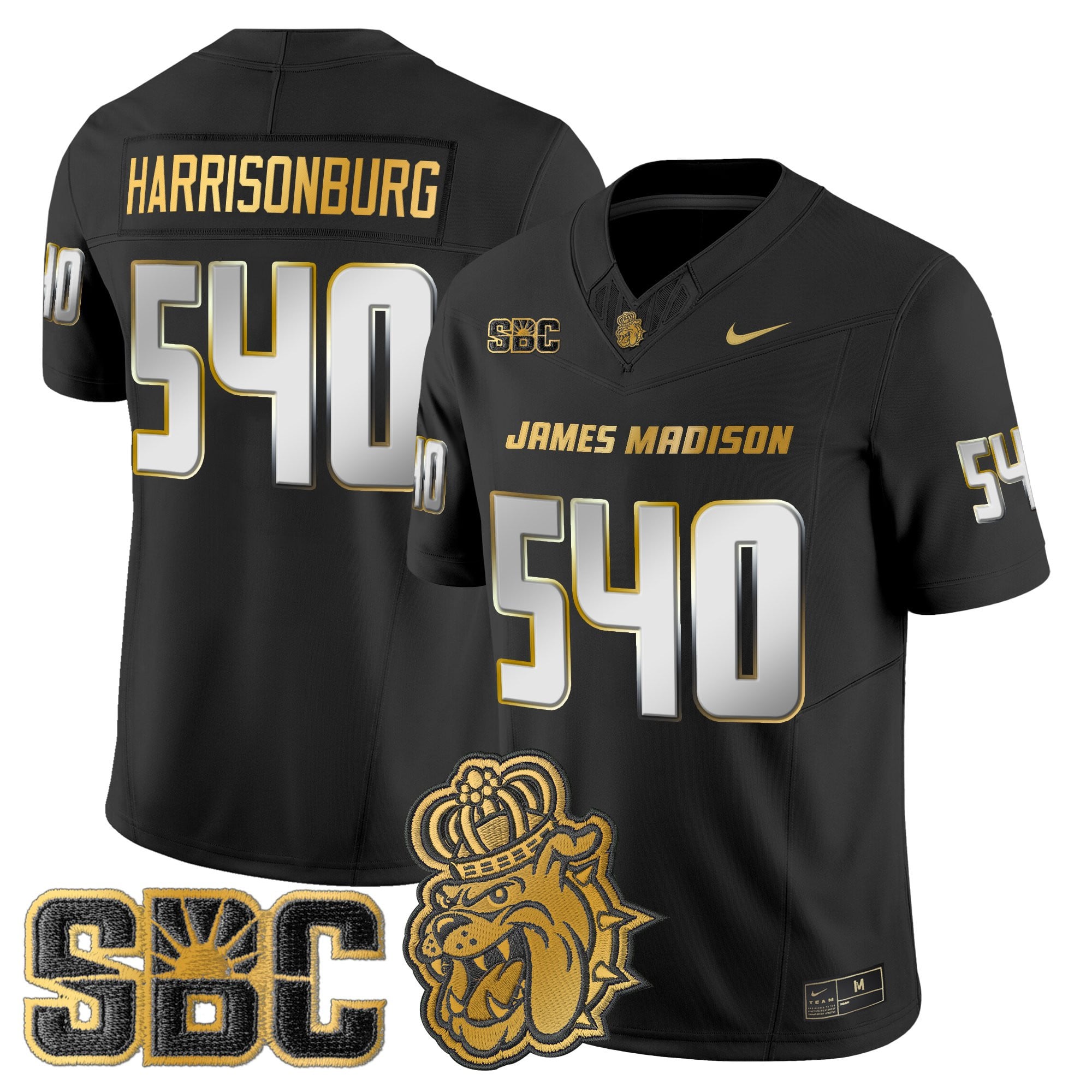 Men's James Madison Dukes 2025 Gold Vapor Limited Jersey - All Stitched