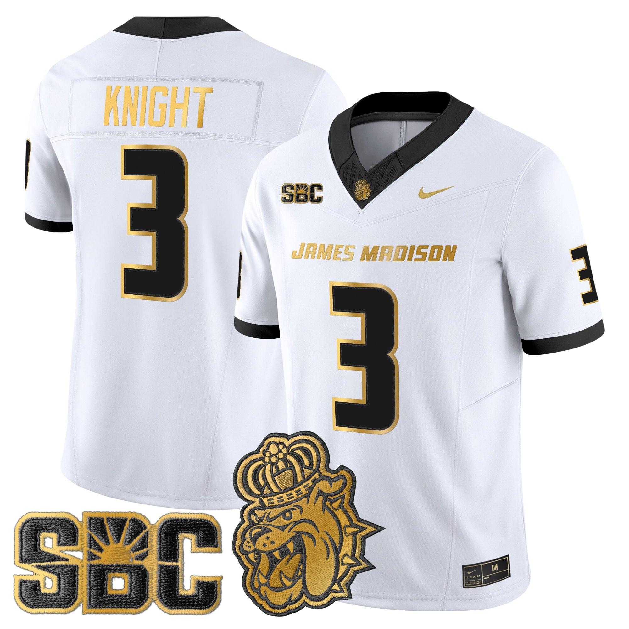 Men's James Madison Dukes 2025 Gold Vapor Limited Jersey - All Stitched
