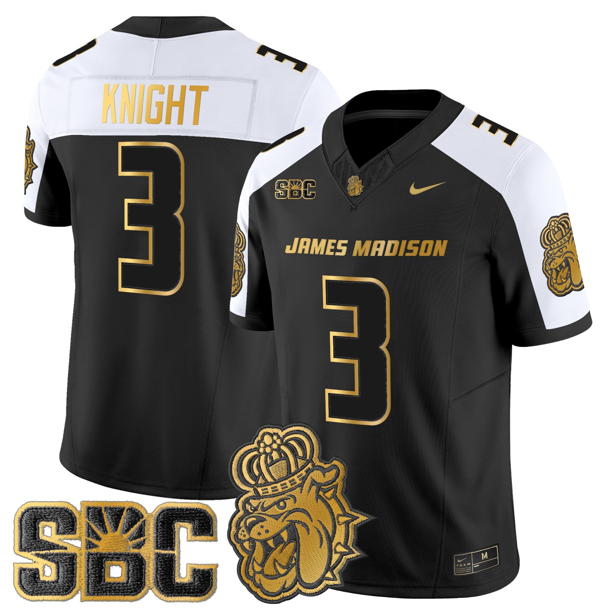 Men's James Madison Dukes 2025 Gold Vapor Limited Jersey - All Stitched