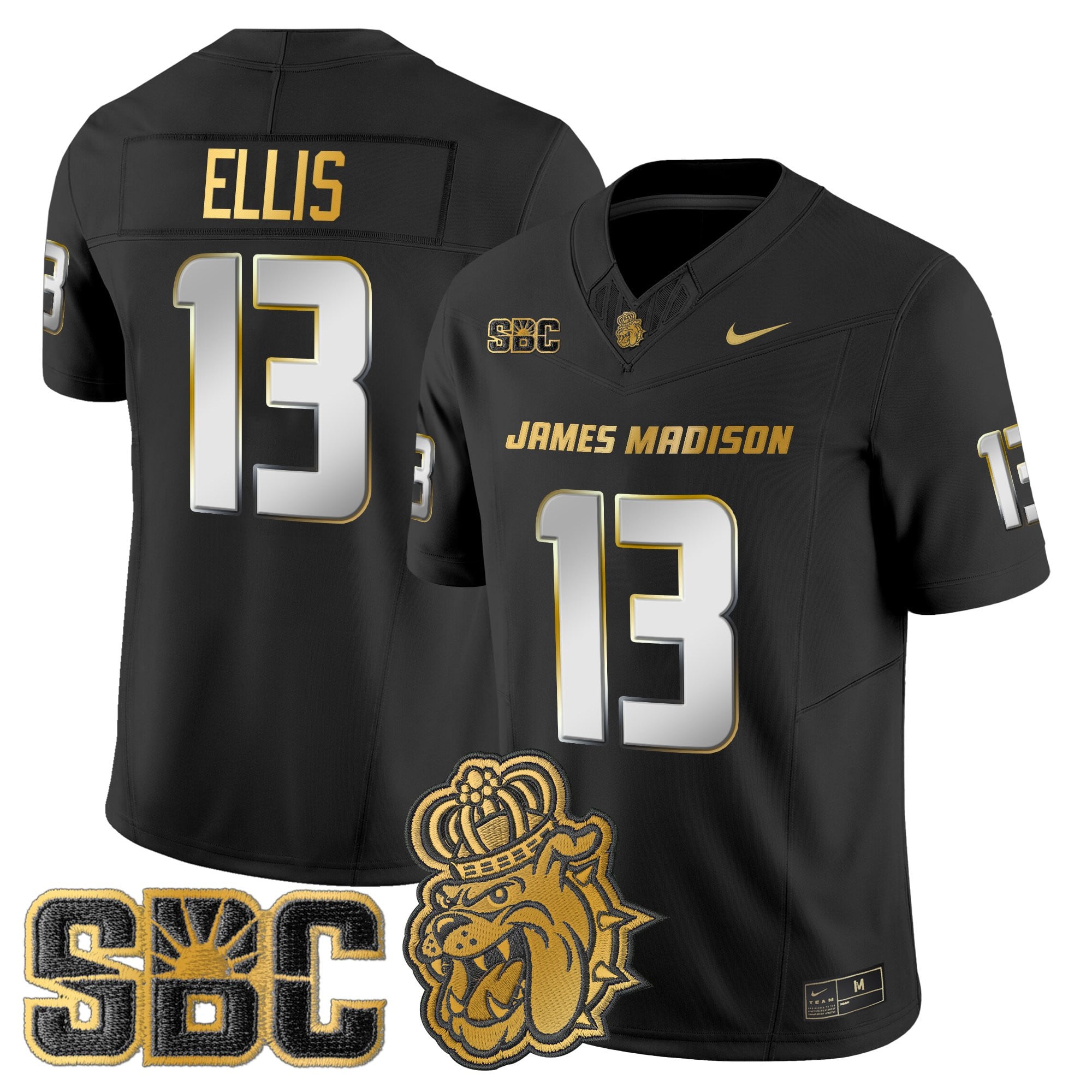 Men's James Madison Dukes 2025 Gold Vapor Limited Jersey - All Stitched