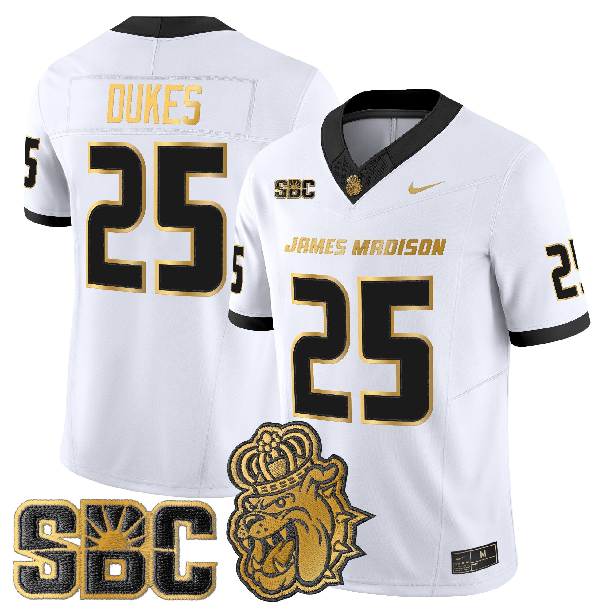 Men's James Madison Dukes 2025 Gold Vapor Limited Jersey - All Stitched