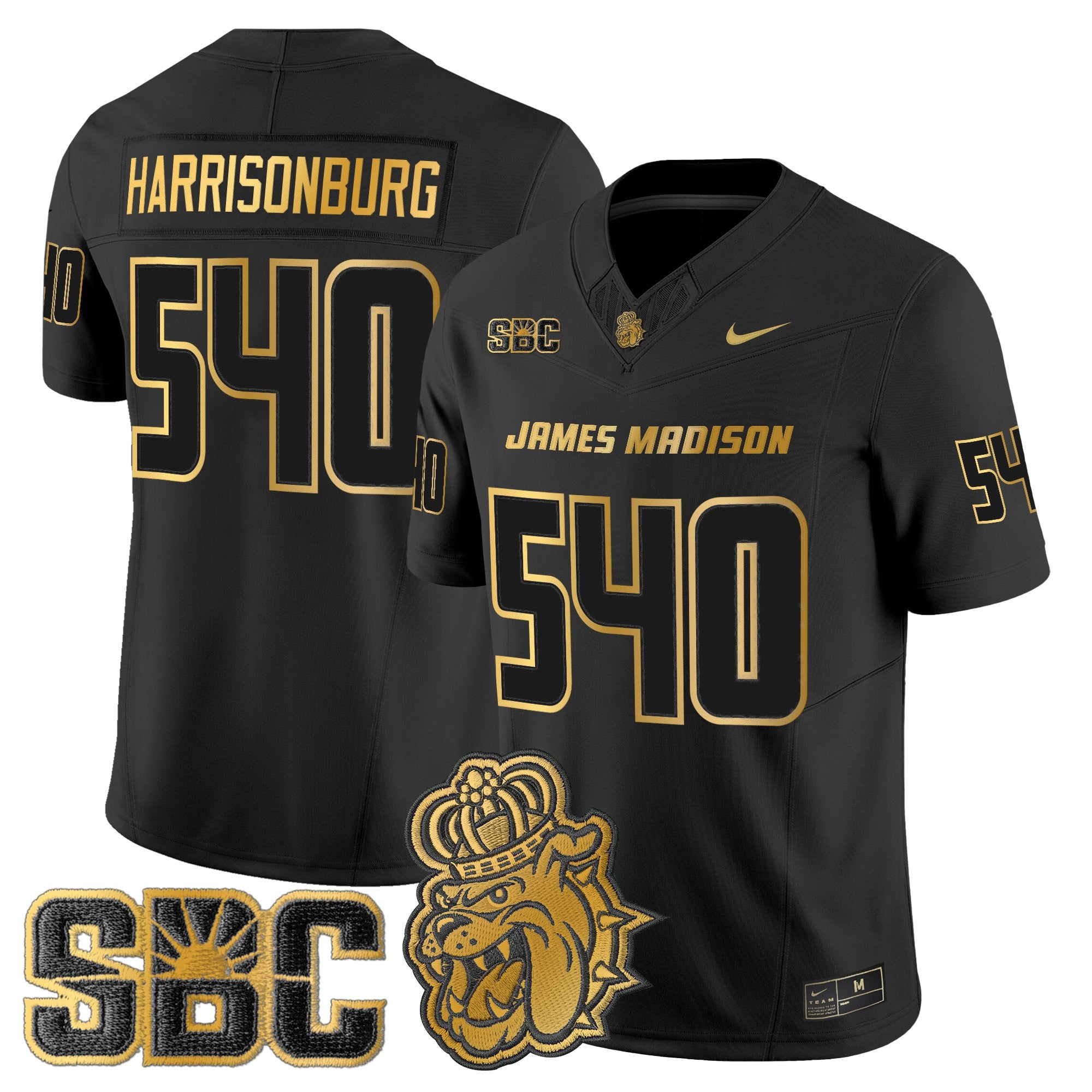 Men's James Madison Dukes 2025 Gold Vapor Limited Jersey - All Stitched