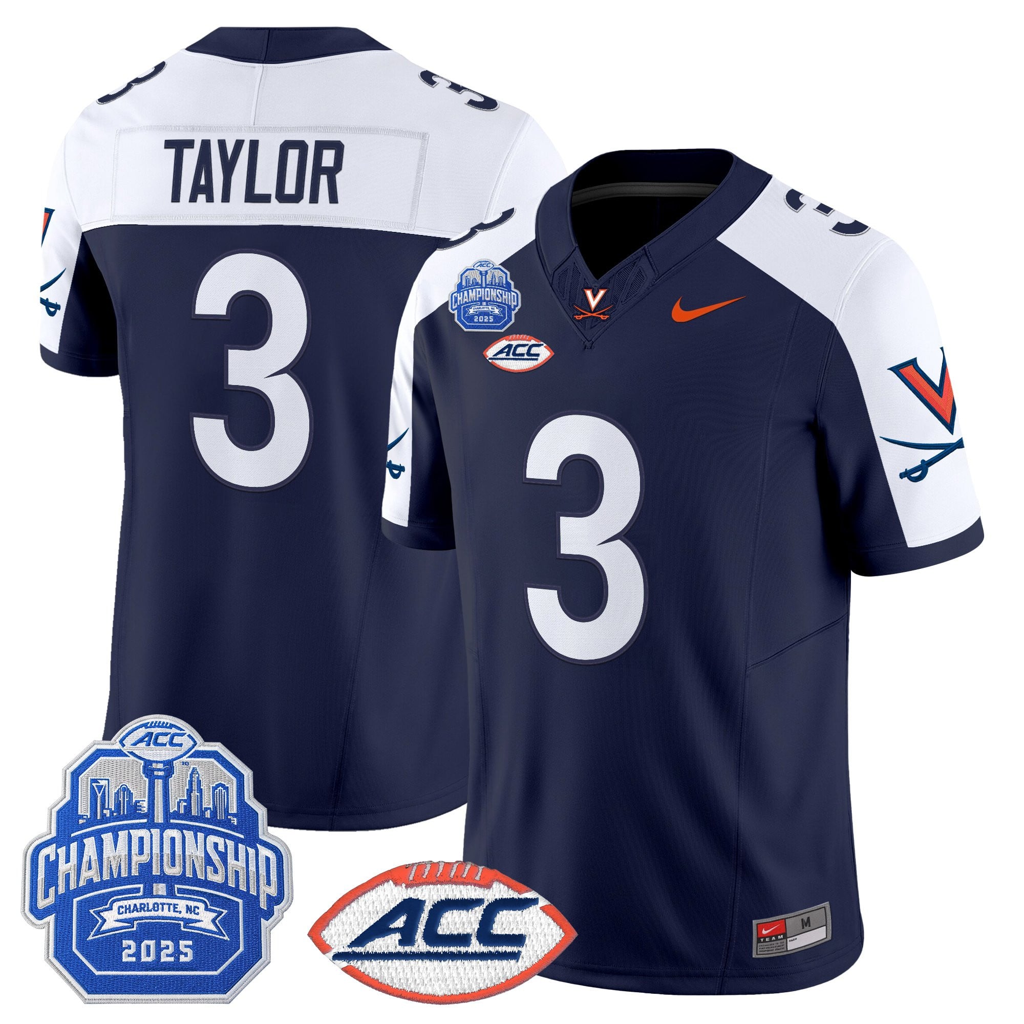 Men's Virginia Cavaliers 2025 ACC Championship Vapor Limited Jersey - All Stitched
