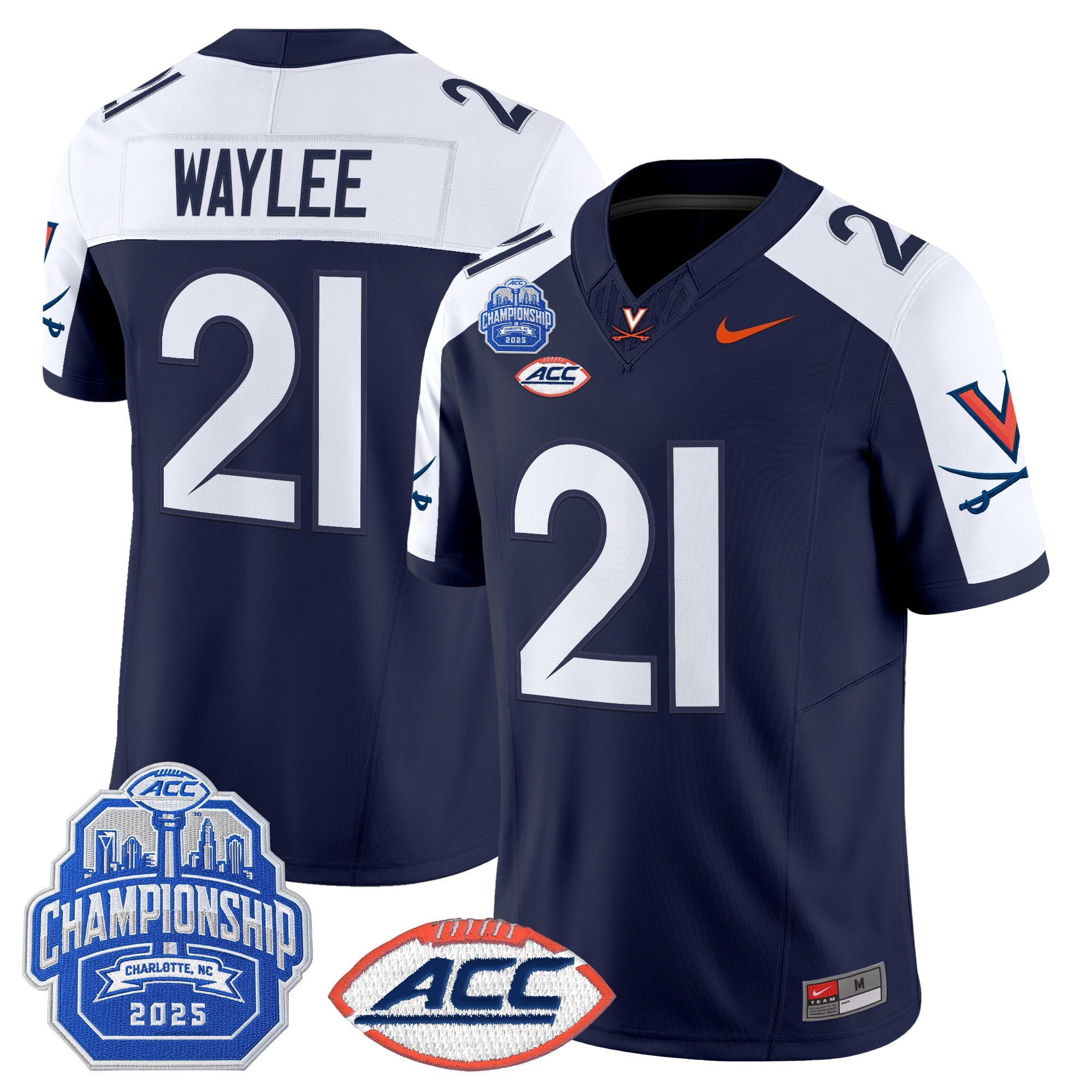 Men's Virginia Cavaliers 2025 ACC Championship Vapor Limited Jersey - All Stitched