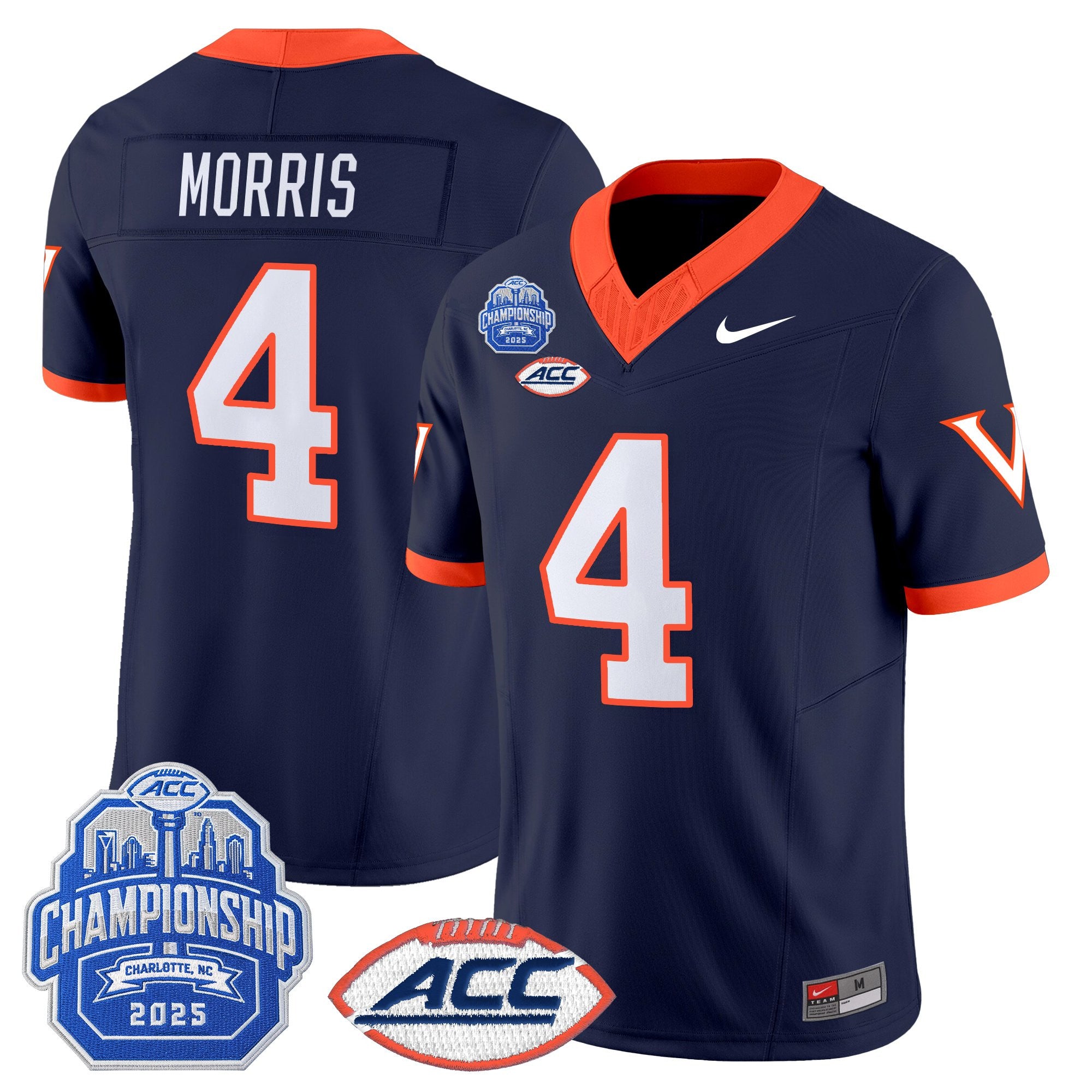 Men's Virginia Cavaliers 2025 ACC Championship Vapor Limited Jersey - All Stitched
