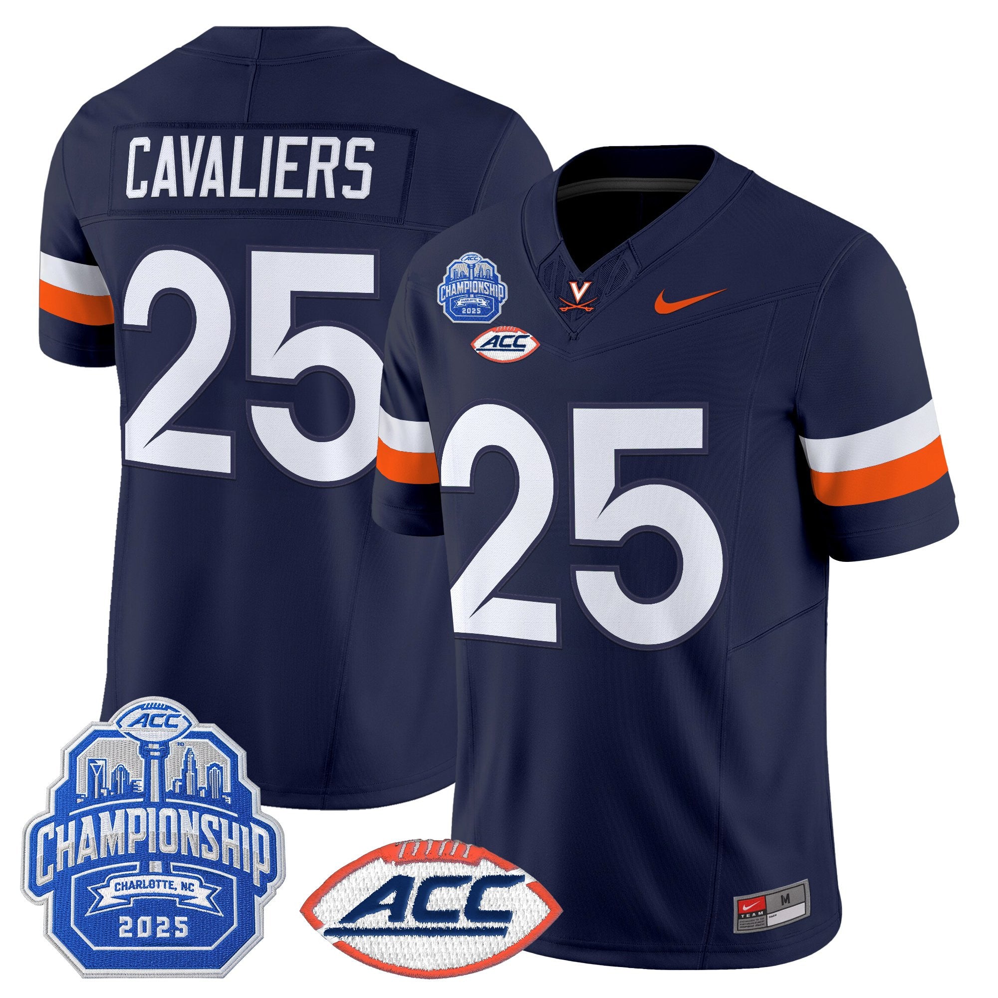 Men's Virginia Cavaliers 2025 ACC Championship Vapor Limited Jersey - All Stitched