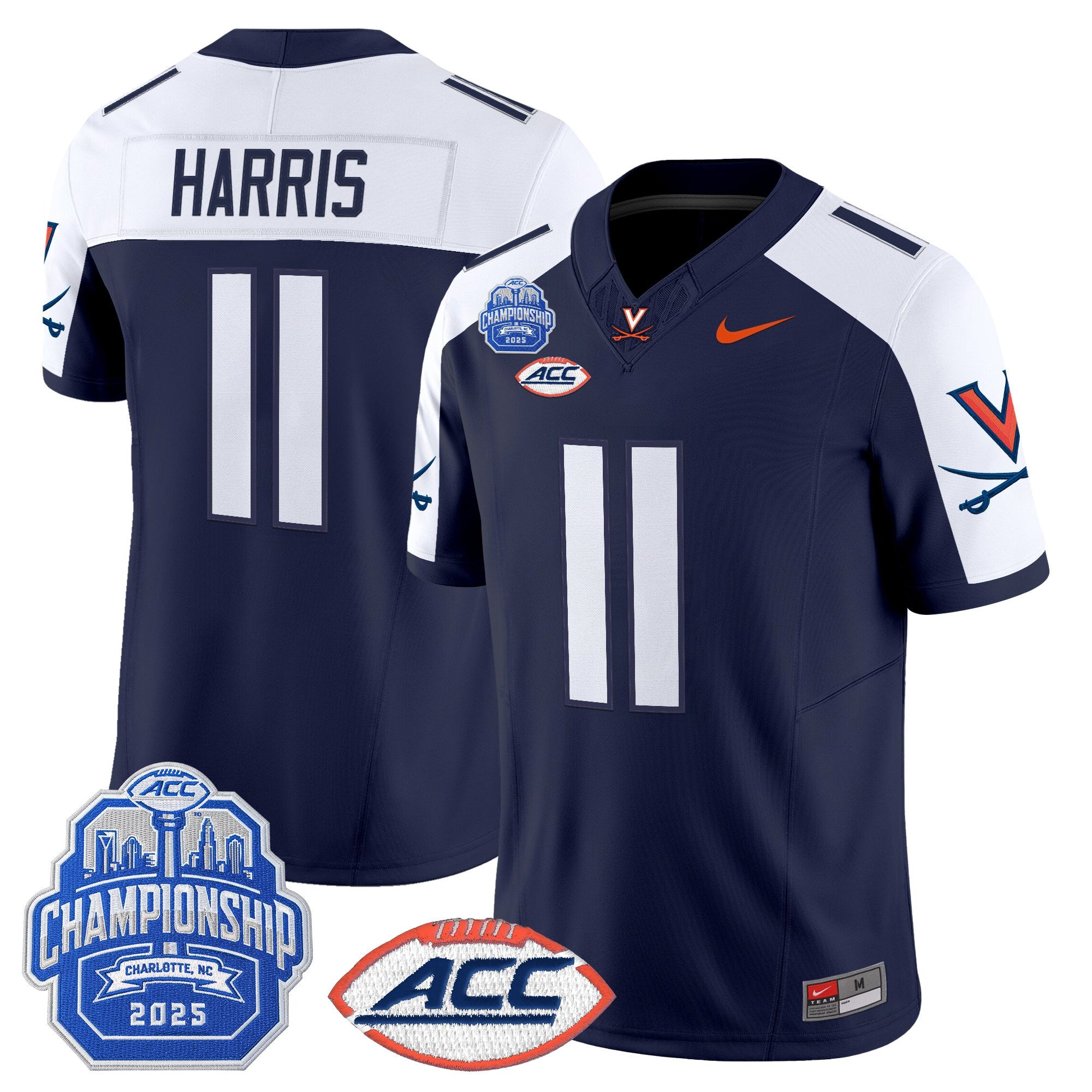 Men's Virginia Cavaliers 2025 ACC Championship Vapor Limited Jersey - All Stitched