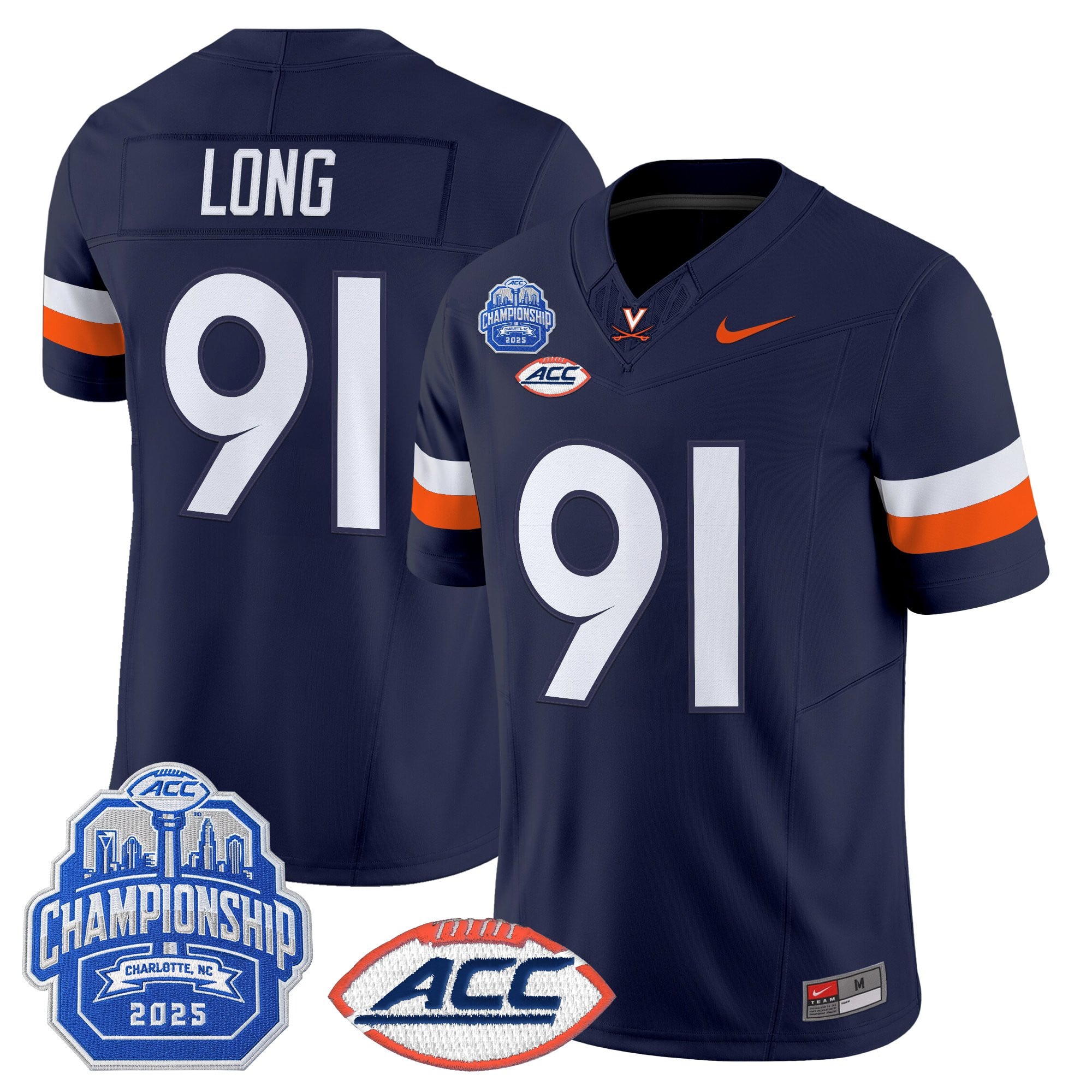 Men's Virginia Cavaliers 2025 ACC Championship Vapor Limited Jersey - All Stitched