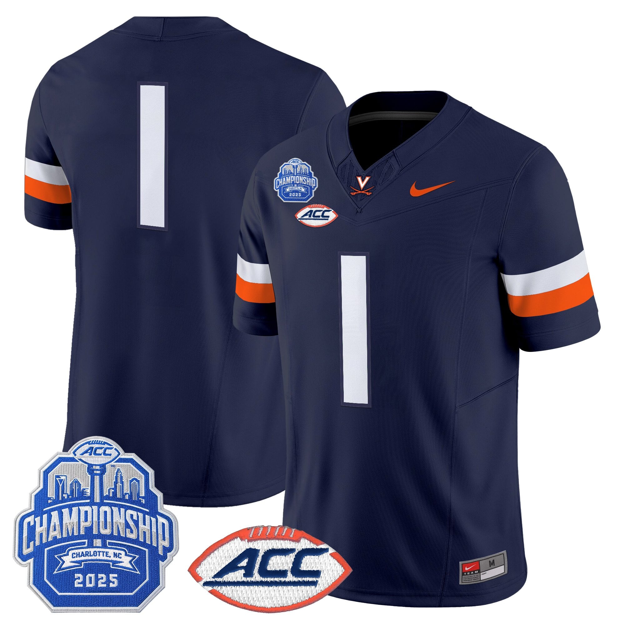 Men's Virginia Cavaliers 2025 ACC Championship Vapor Limited Jersey - All Stitched