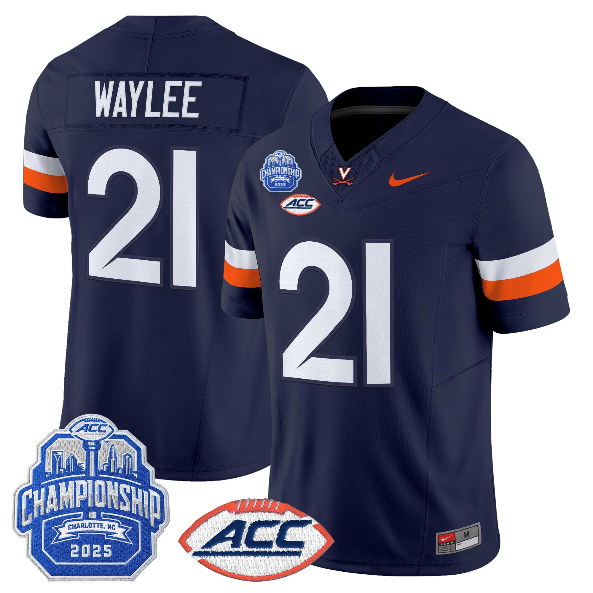 Men's Virginia Cavaliers 2025 ACC Championship Vapor Limited Jersey - All Stitched
