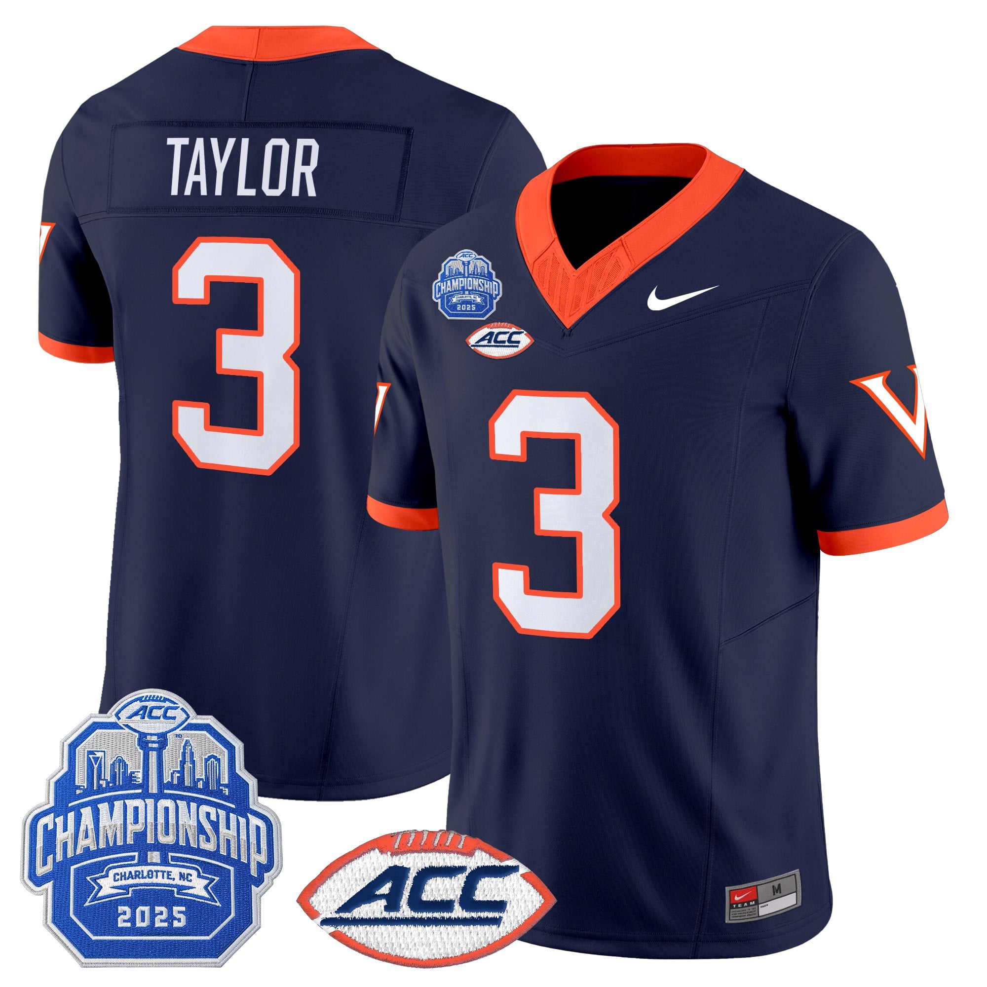 Men's Virginia Cavaliers 2025 ACC Championship Vapor Limited Jersey - All Stitched
