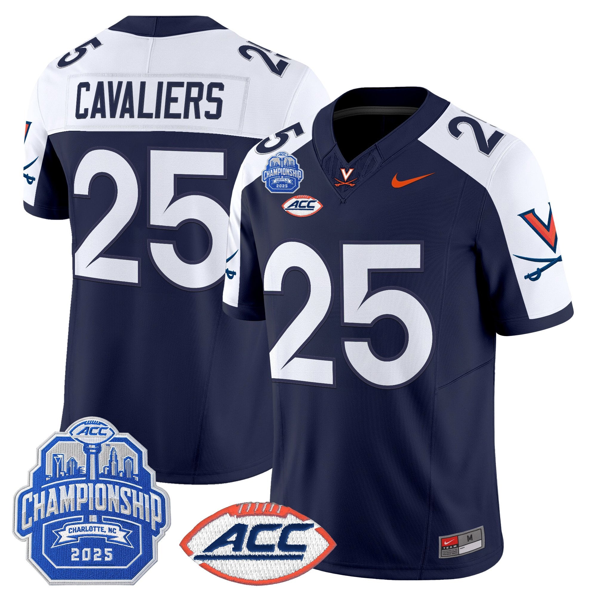 Men's Virginia Cavaliers 2025 ACC Championship Vapor Limited Jersey - All Stitched