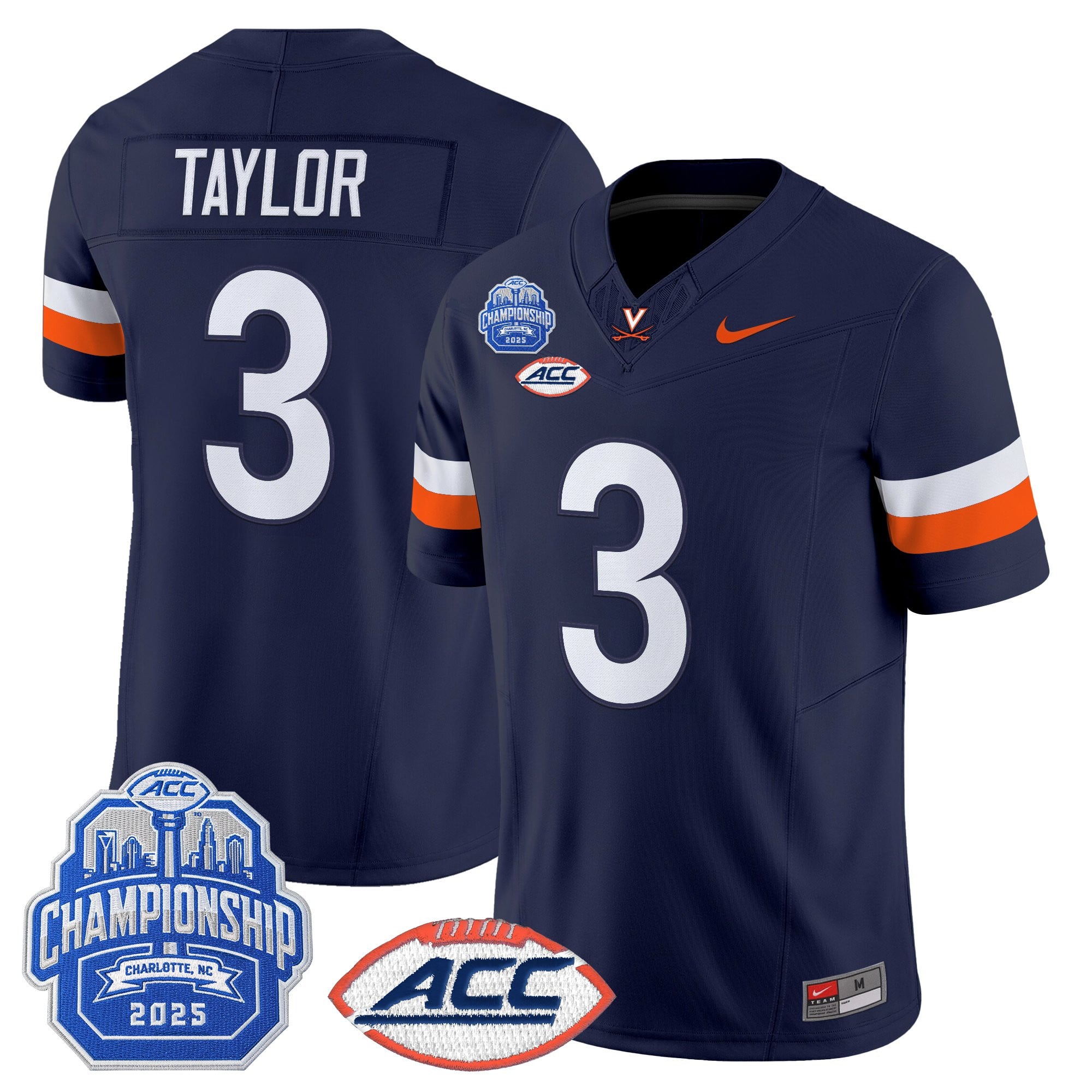 Men's Virginia Cavaliers 2025 ACC Championship Vapor Limited Jersey - All Stitched