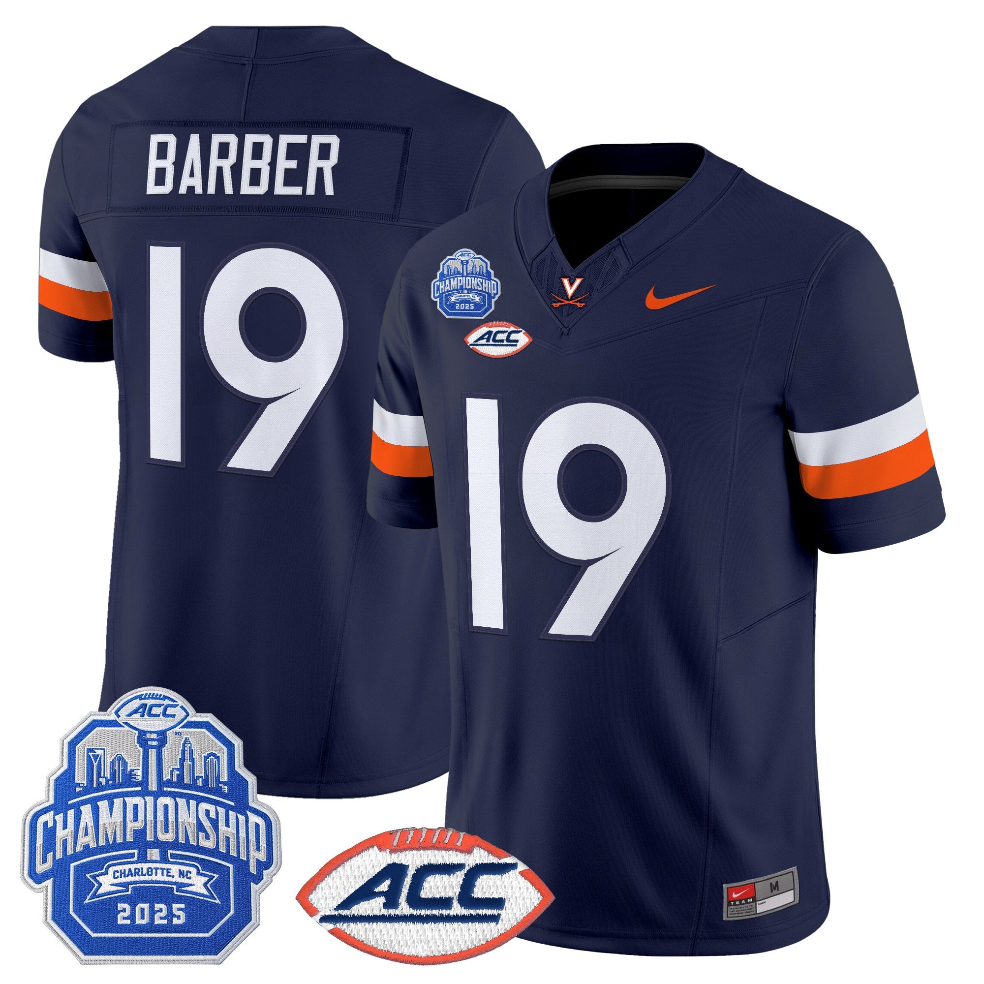 Men's Virginia Cavaliers 2025 ACC Championship Vapor Limited Jersey - All Stitched