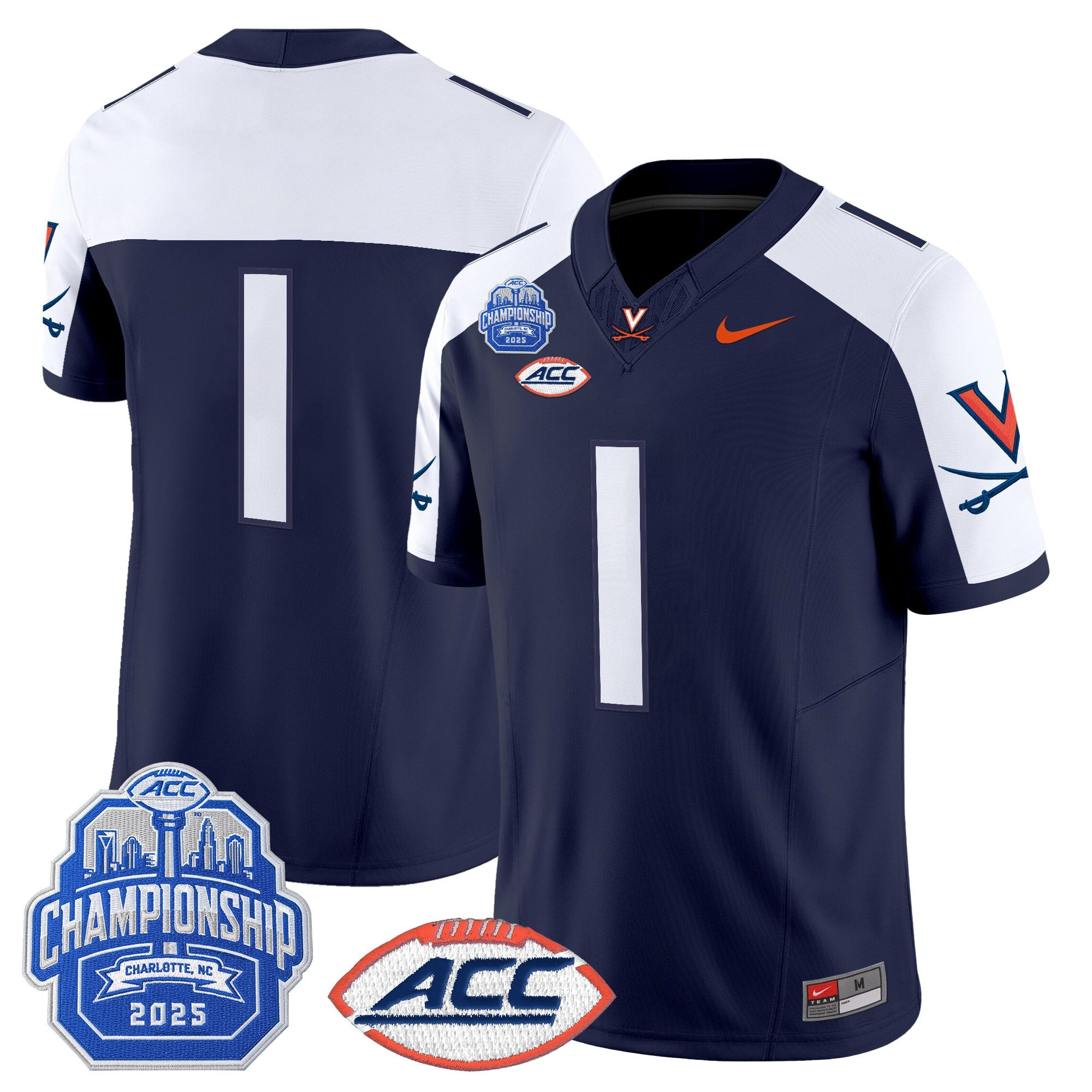 Men's Virginia Cavaliers 2025 ACC Championship Vapor Limited Jersey - All Stitched