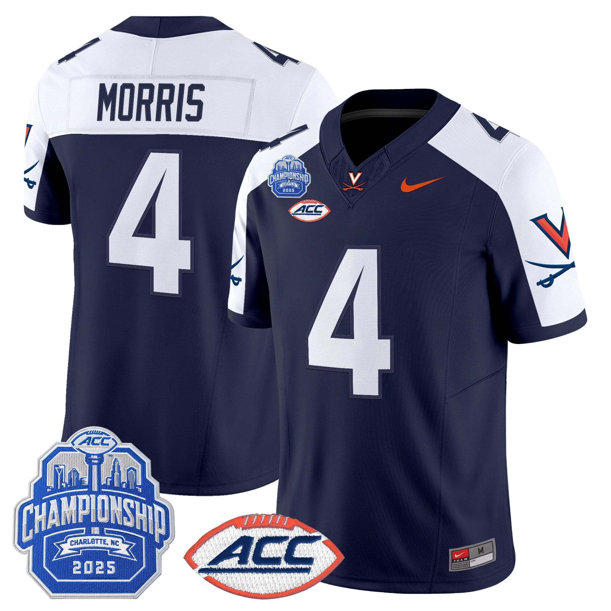 Men's Virginia Cavaliers 2025 ACC Championship Vapor Limited Jersey - All Stitched