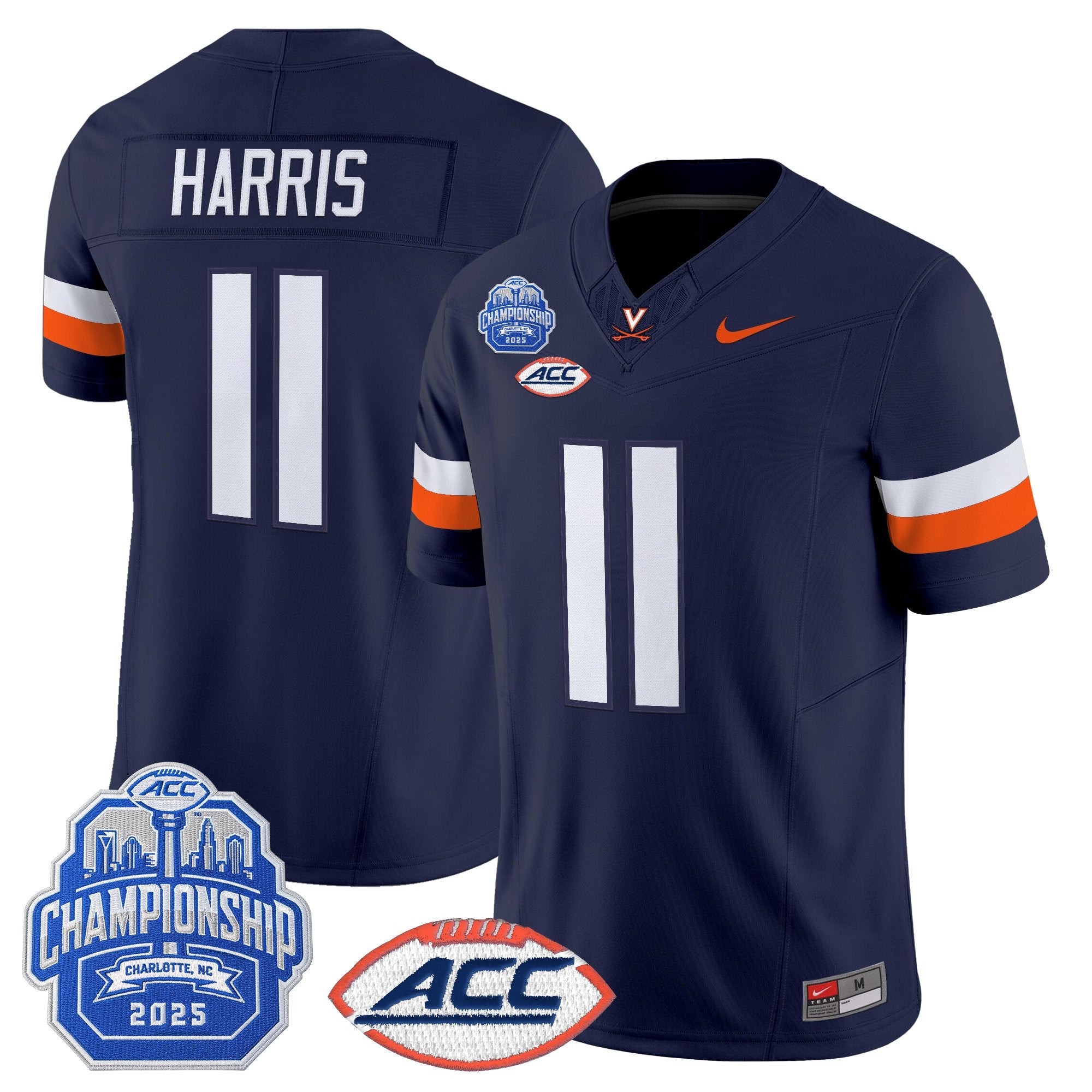 Men's Virginia Cavaliers 2025 ACC Championship Vapor Limited Jersey - All Stitched