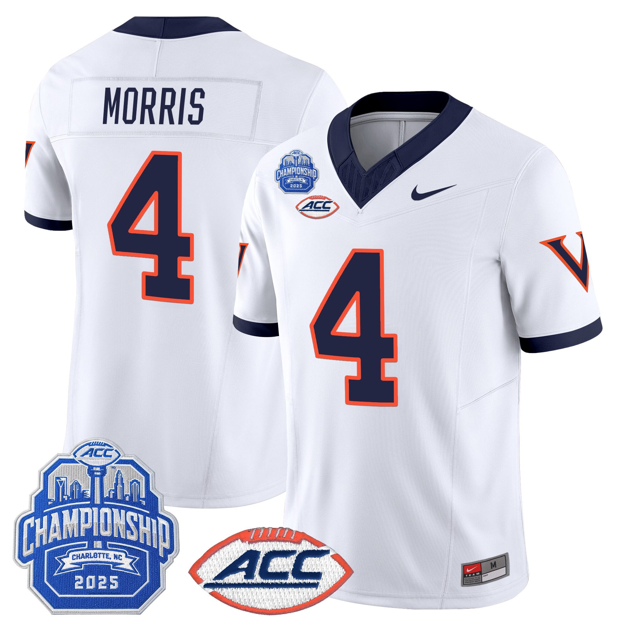 Men's Virginia Cavaliers 1995 Throwbacks Vapor Limited Jersey - 2025 ACC Championship Patch - All Stitched