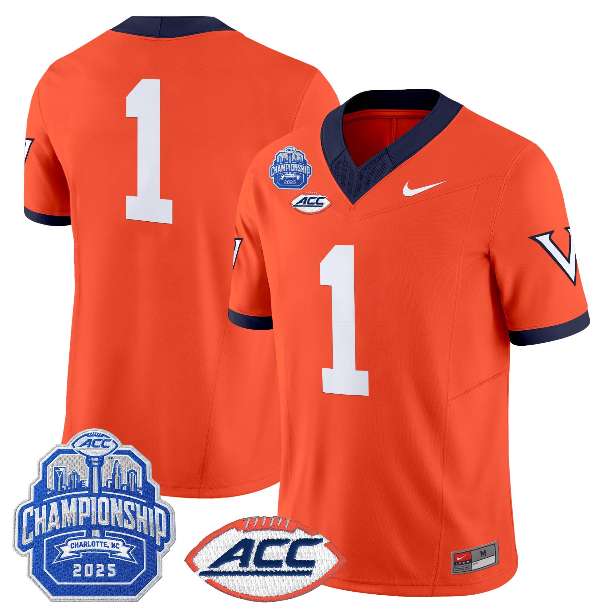 Men's Virginia Cavaliers 1995 Throwbacks Vapor Limited Jersey - 2025 ACC Championship Patch - All Stitched